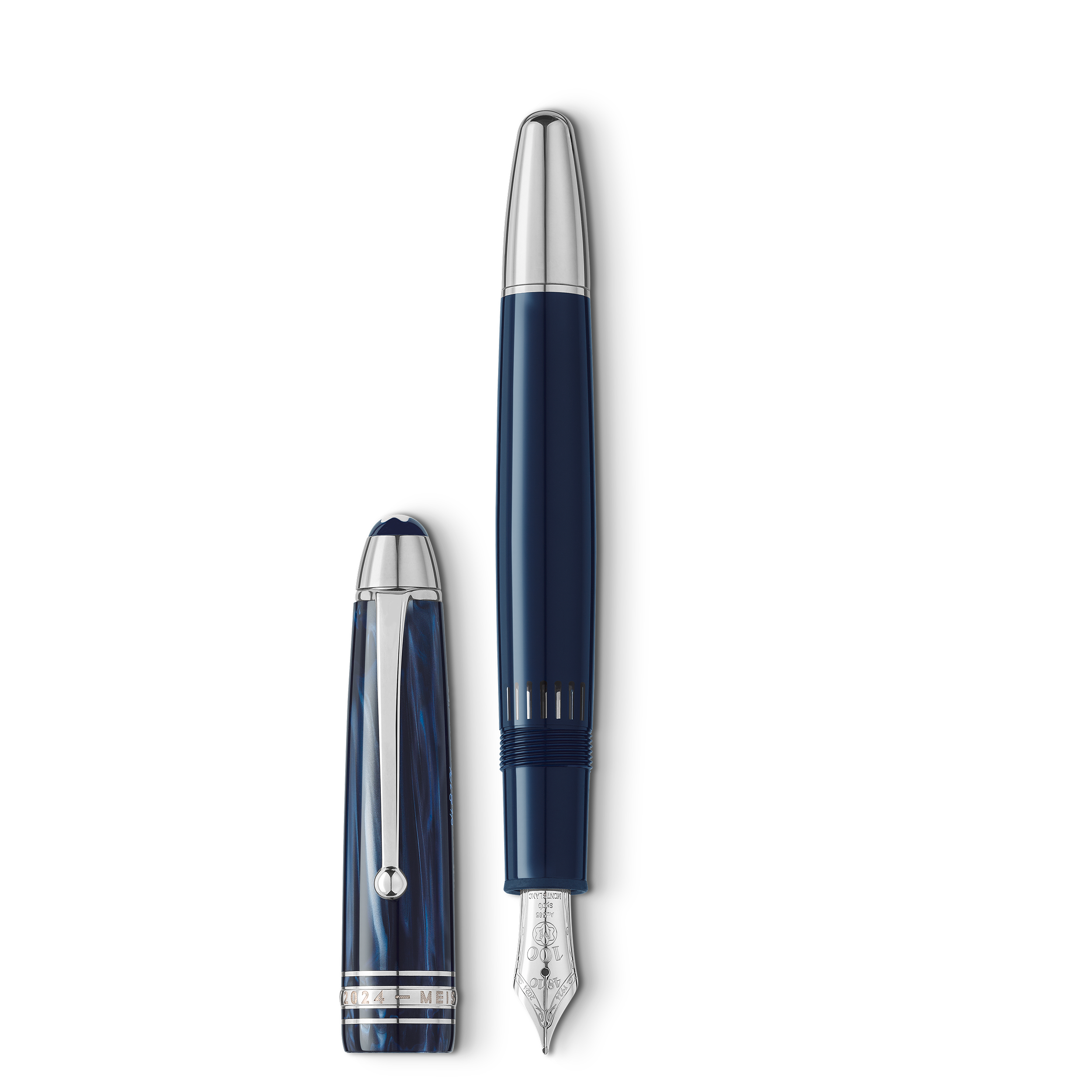 Montblanc - Meisterstück The Origin Collection Legrand Fountain Pen - Precious Resin - Mb131337 - Fountain Pens Blue