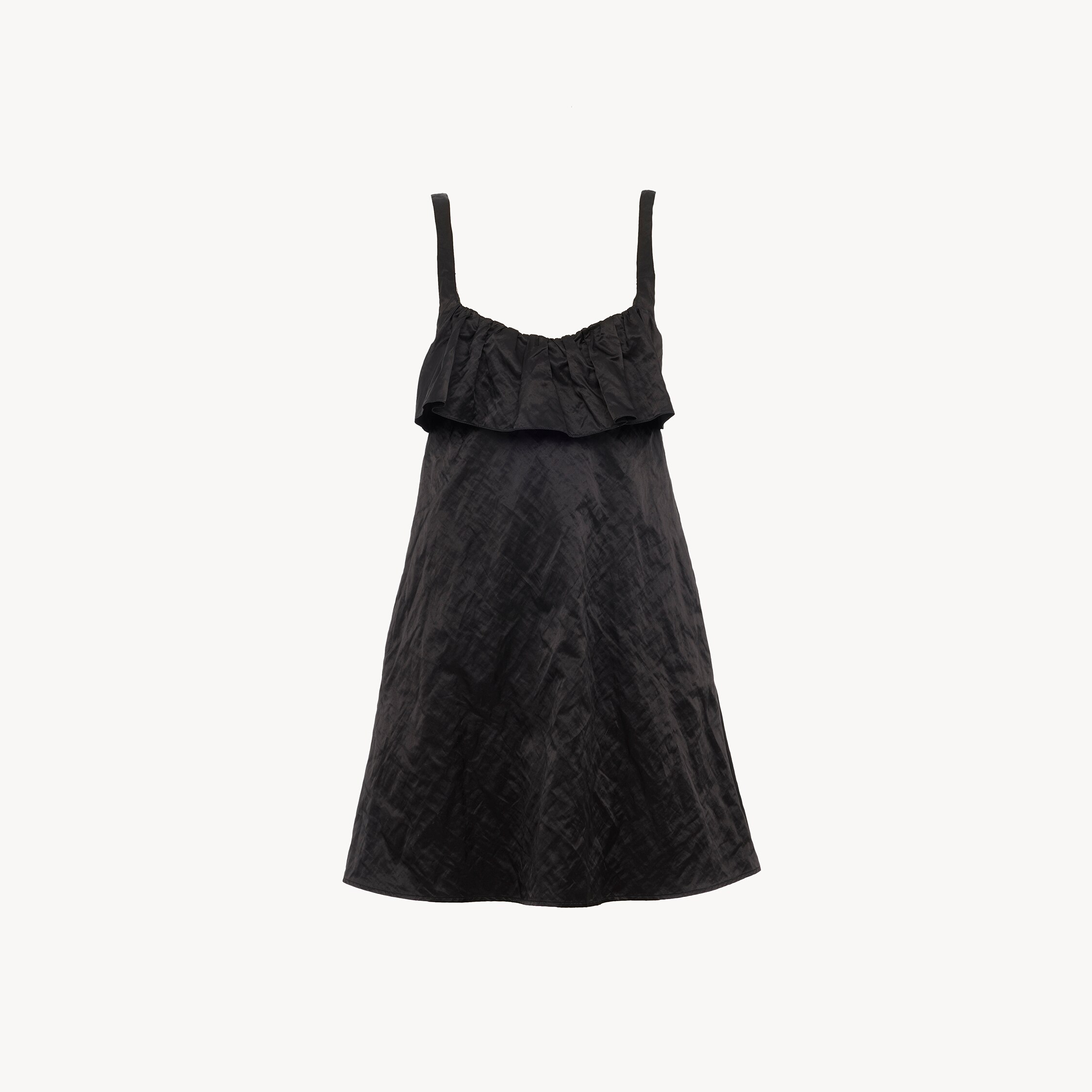 Chloé Mini Robe Sans Manches En Satin Technique Lavé In Black