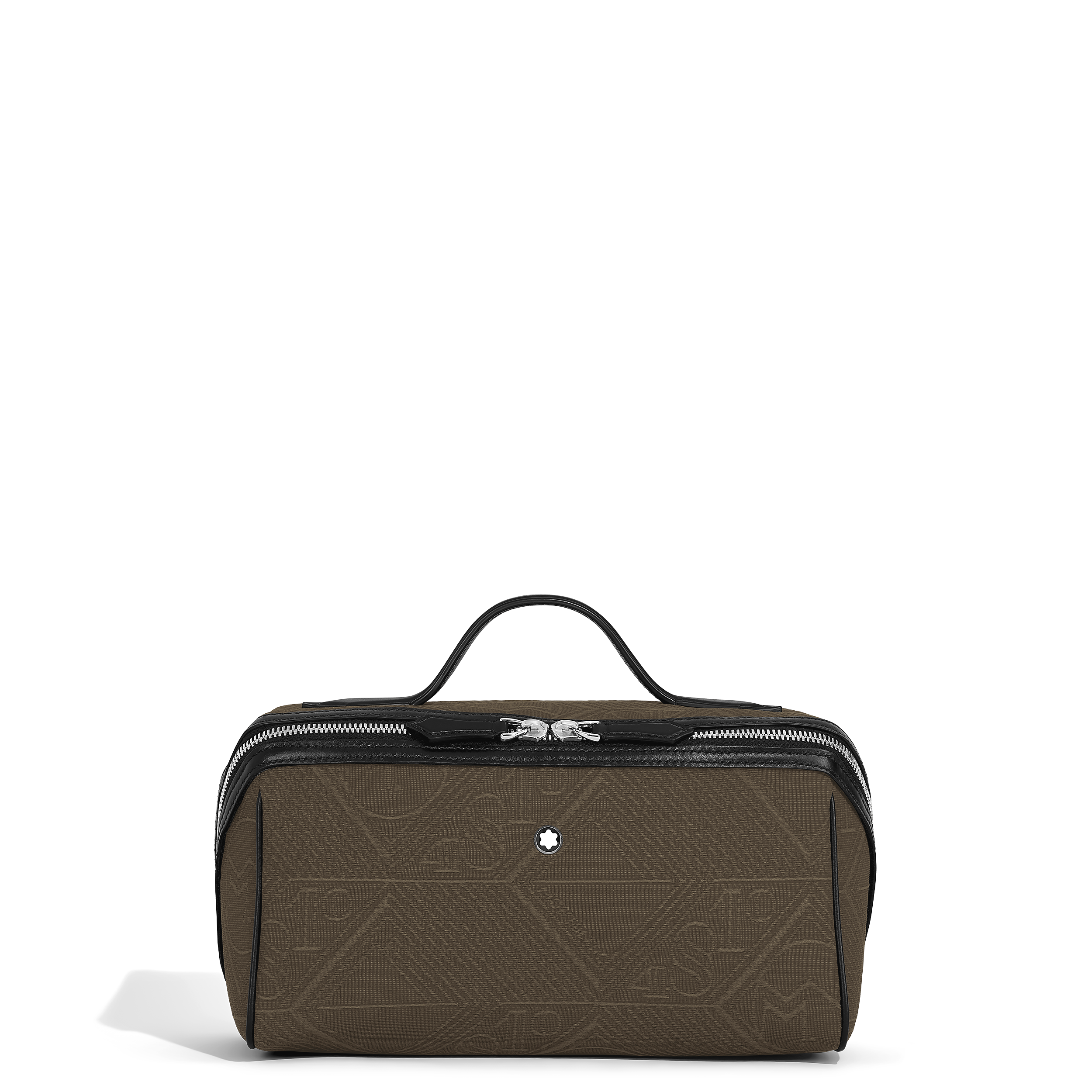 Montblanc - Wash Bag In 4810 Jacquard - Fabric And Leather - Mb220264 - Wash Bags   Khaki