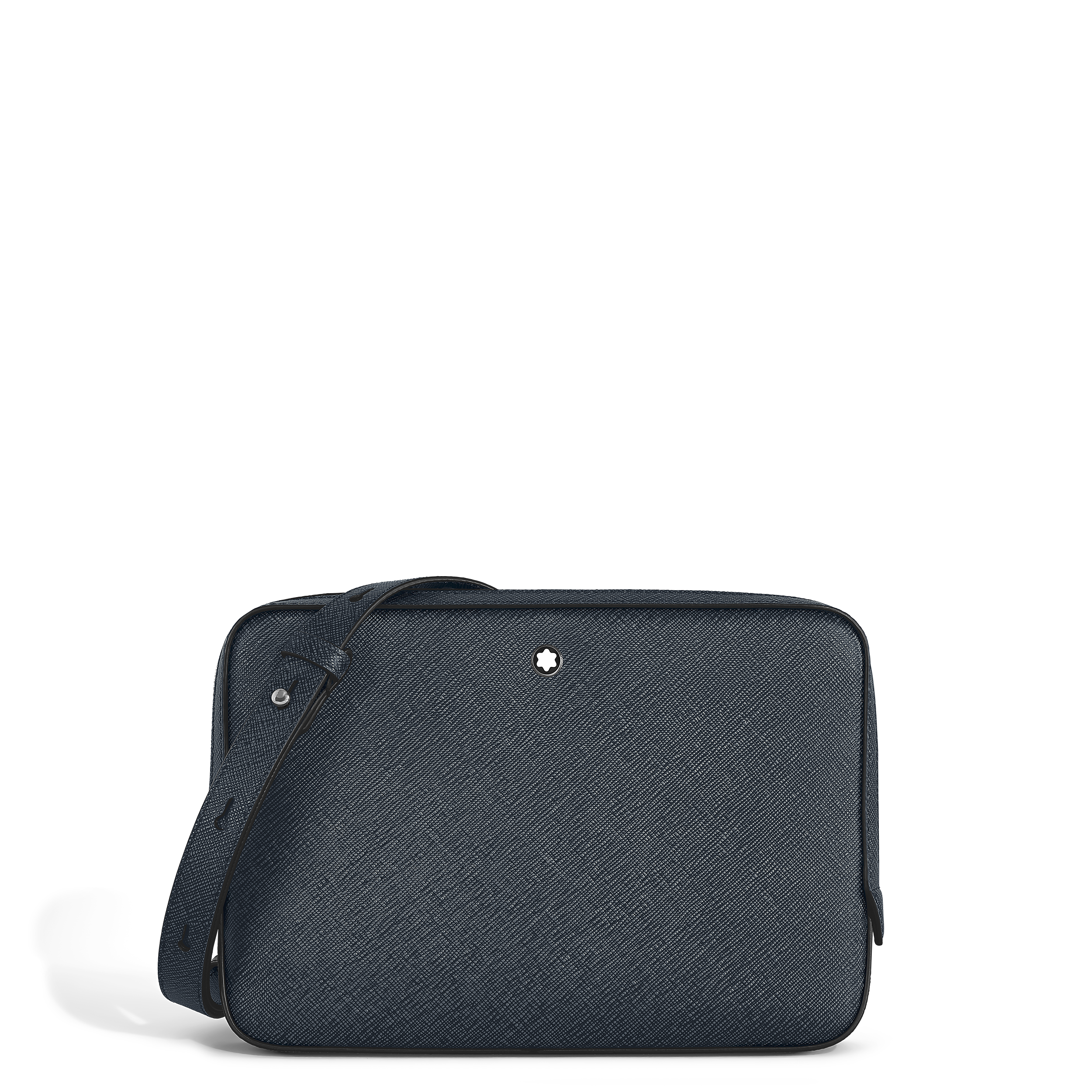 Montblanc - Small Crossbody Bag In Sartorial Leather - Leather - Mb220337 - Messengers   Tweed Blue