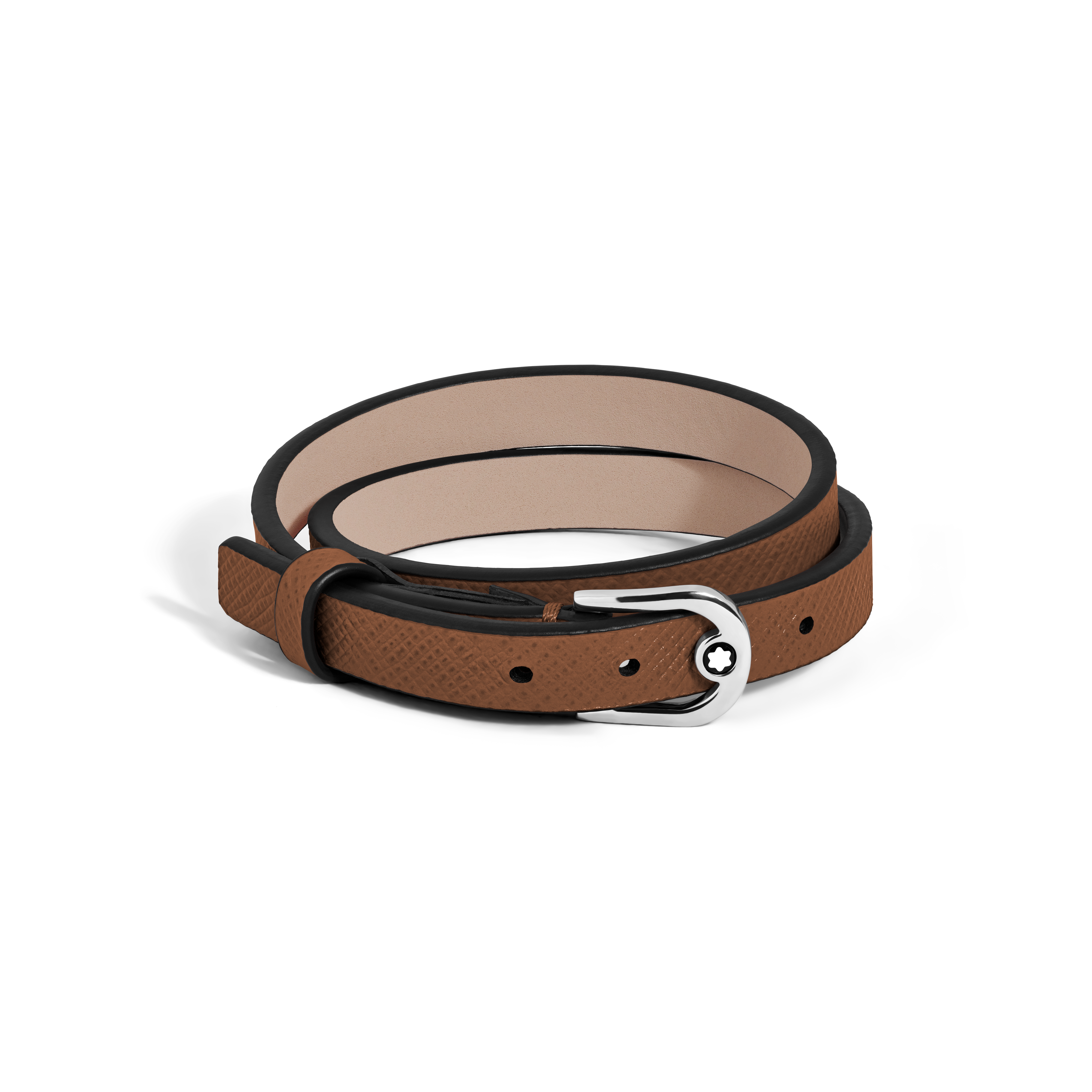  Montblanc - Verstellbares Armband Horseshoe Aus Sartorial Leder - Rehbraun - Leder - Mb136936 - Armbänder 