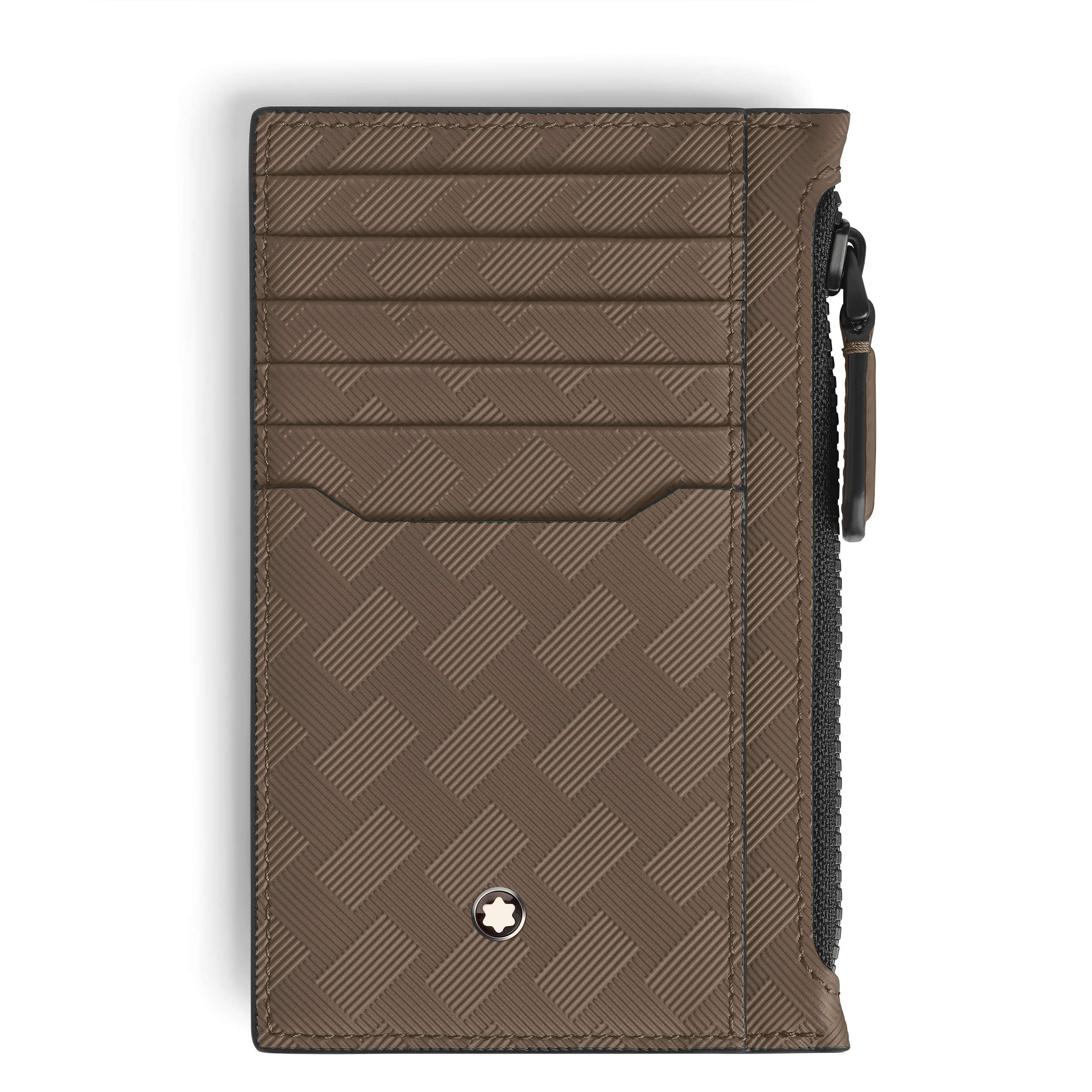 Montblanc - Card Holder 8Cc With Zip In Extreme Leather - Leather - Mb220289 - Card Holders   Noisette