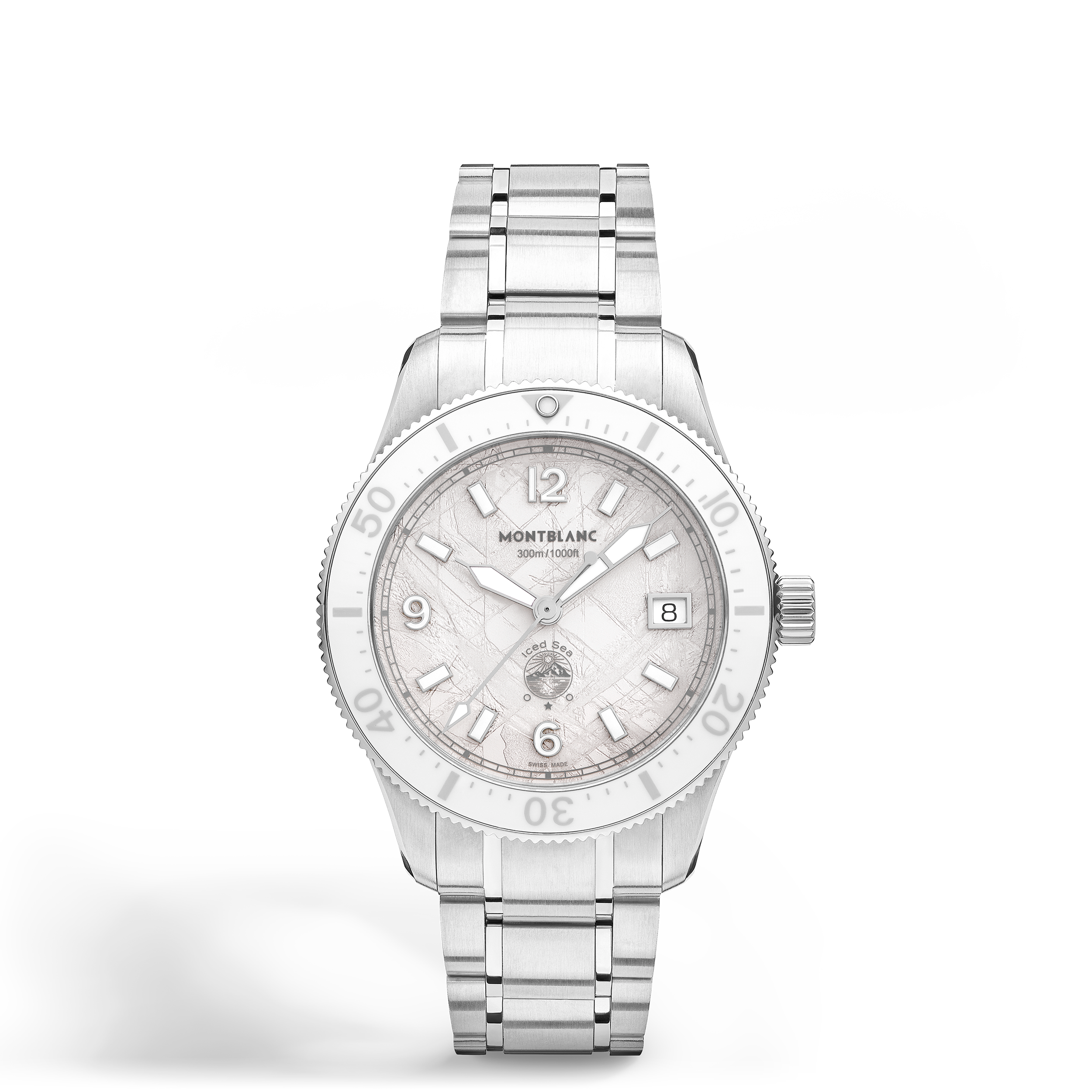  Montblanc - Montblanc Iced Sea Automatic Date 0 Oxygen - Bianco - Acciaio - Ceramica - Mb134024 - Orologio 