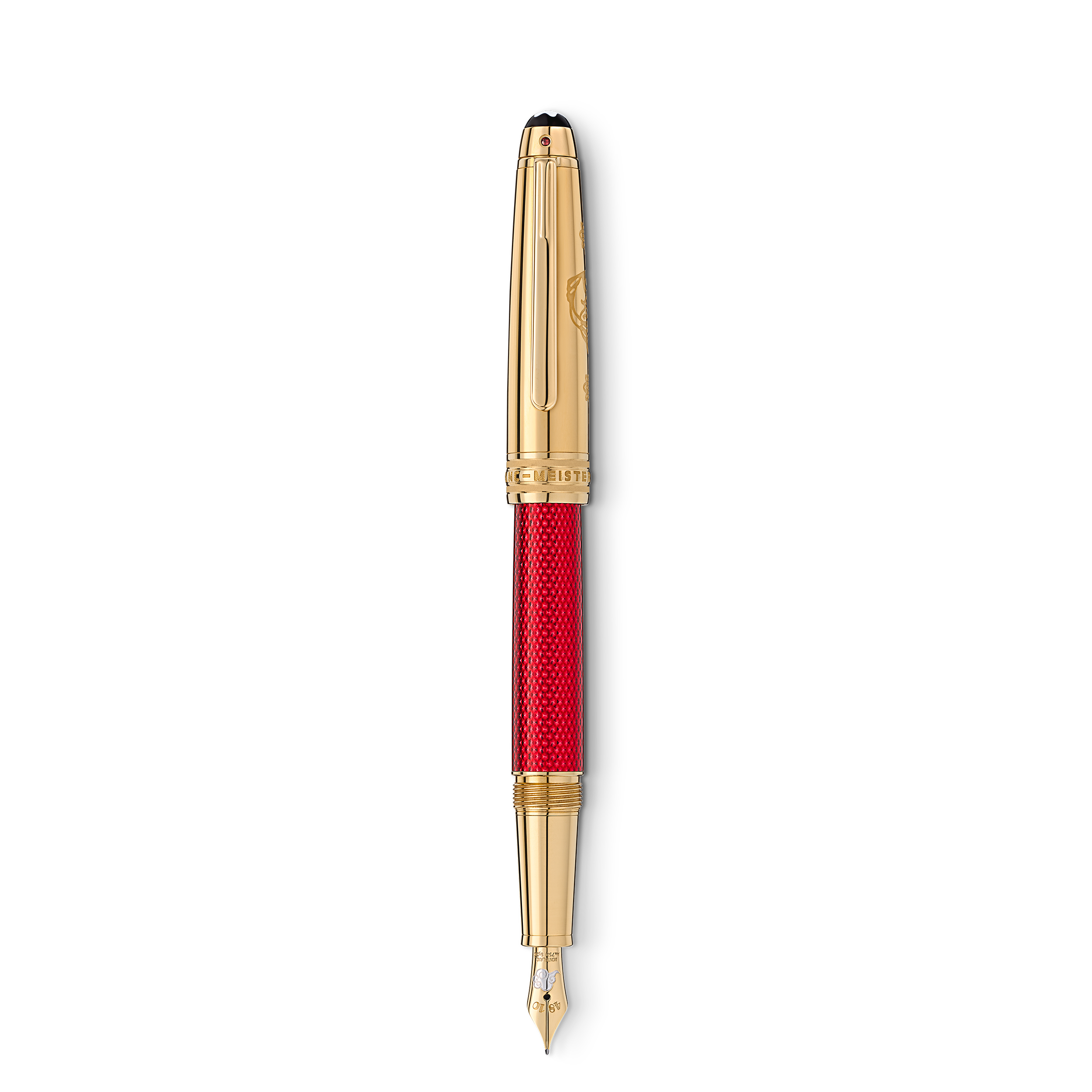 Montblanc - Meisterstück Hour Doué Classique Fountain Pen Special Edition - Precious Lacquer - Mb130203 - Fountain Pens   Red