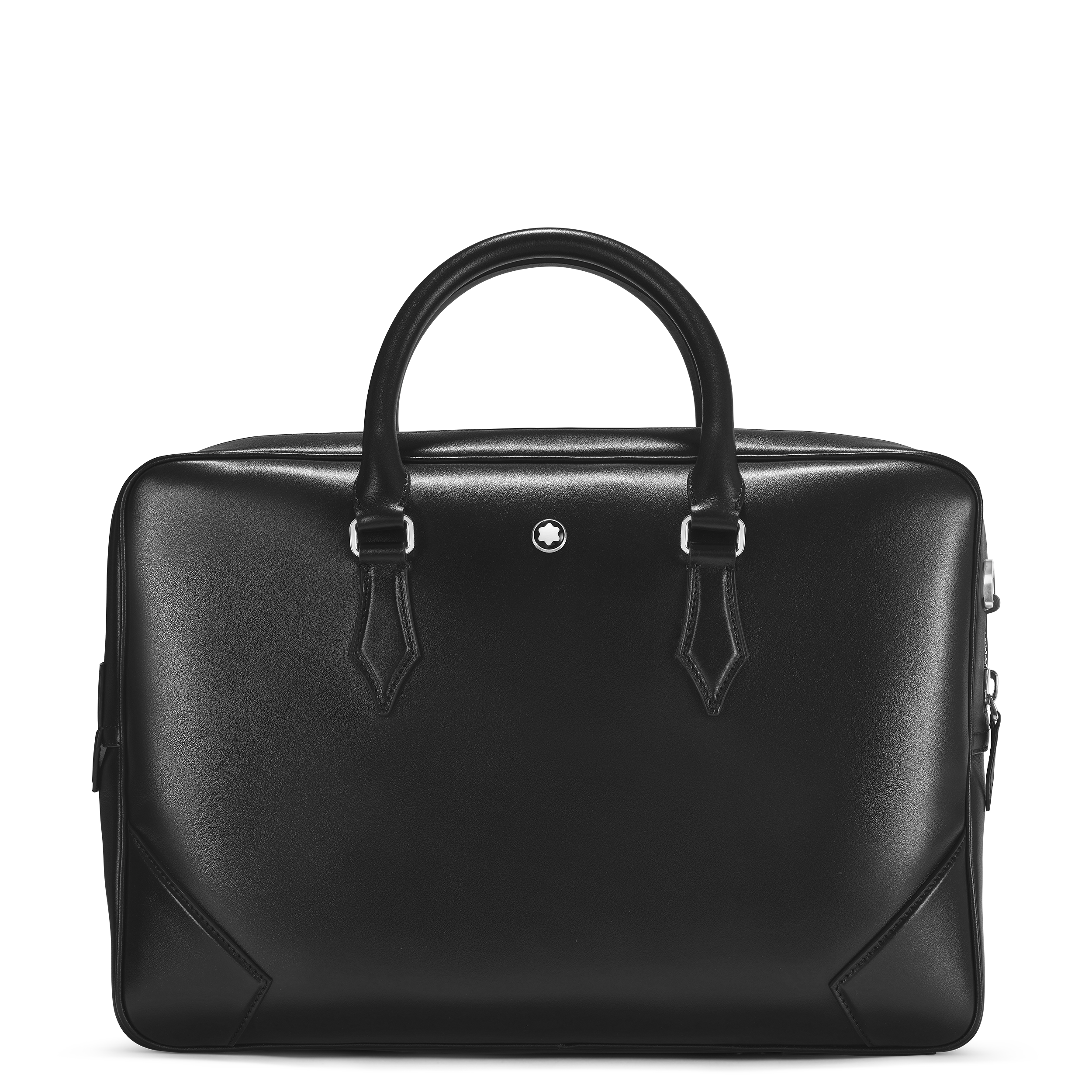 Montblanc - Medium Briefcase In Meisterstück Leather - Leather - Mb129664 - Document Cases   Black