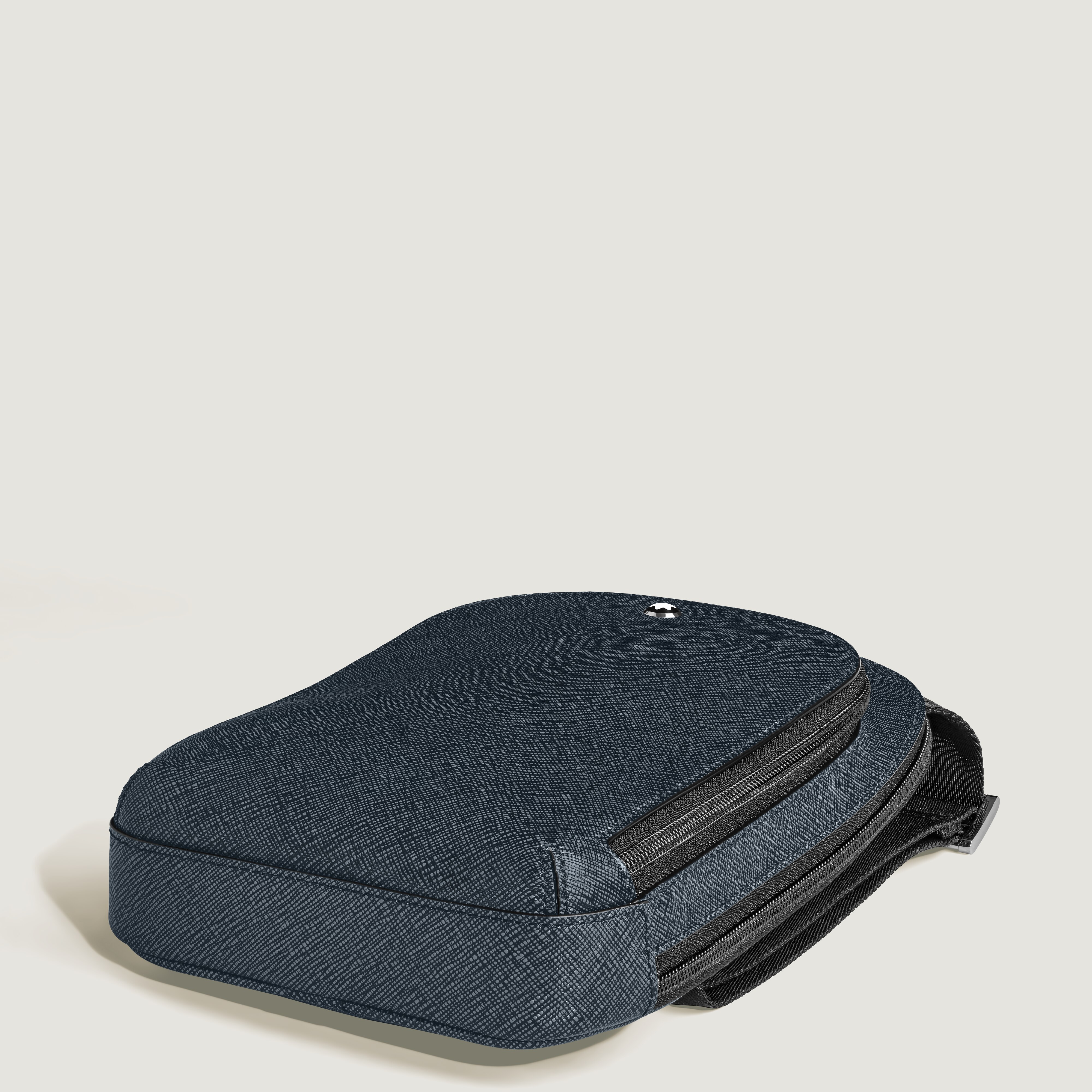  Montblanc - Mittelgroße Umhängetasche Aus Sartorial Leder - Tweed-blau - Leder - Mb220356 - Sling Bags 