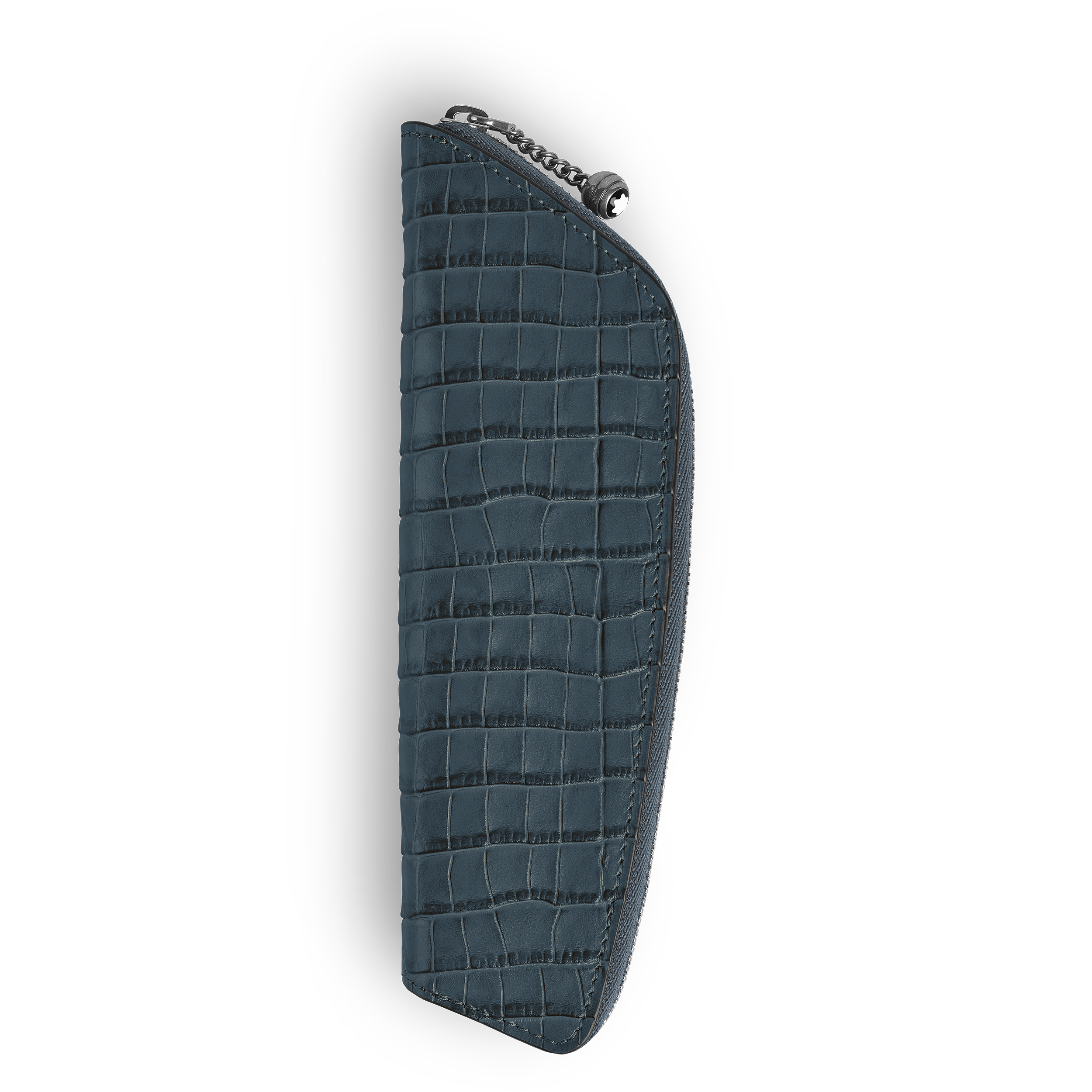 Montblanc - 1-Pen Pouch In Croco-Embossed Leather - Leather - Mb220485 - Pen Pouches   Velvet Blue