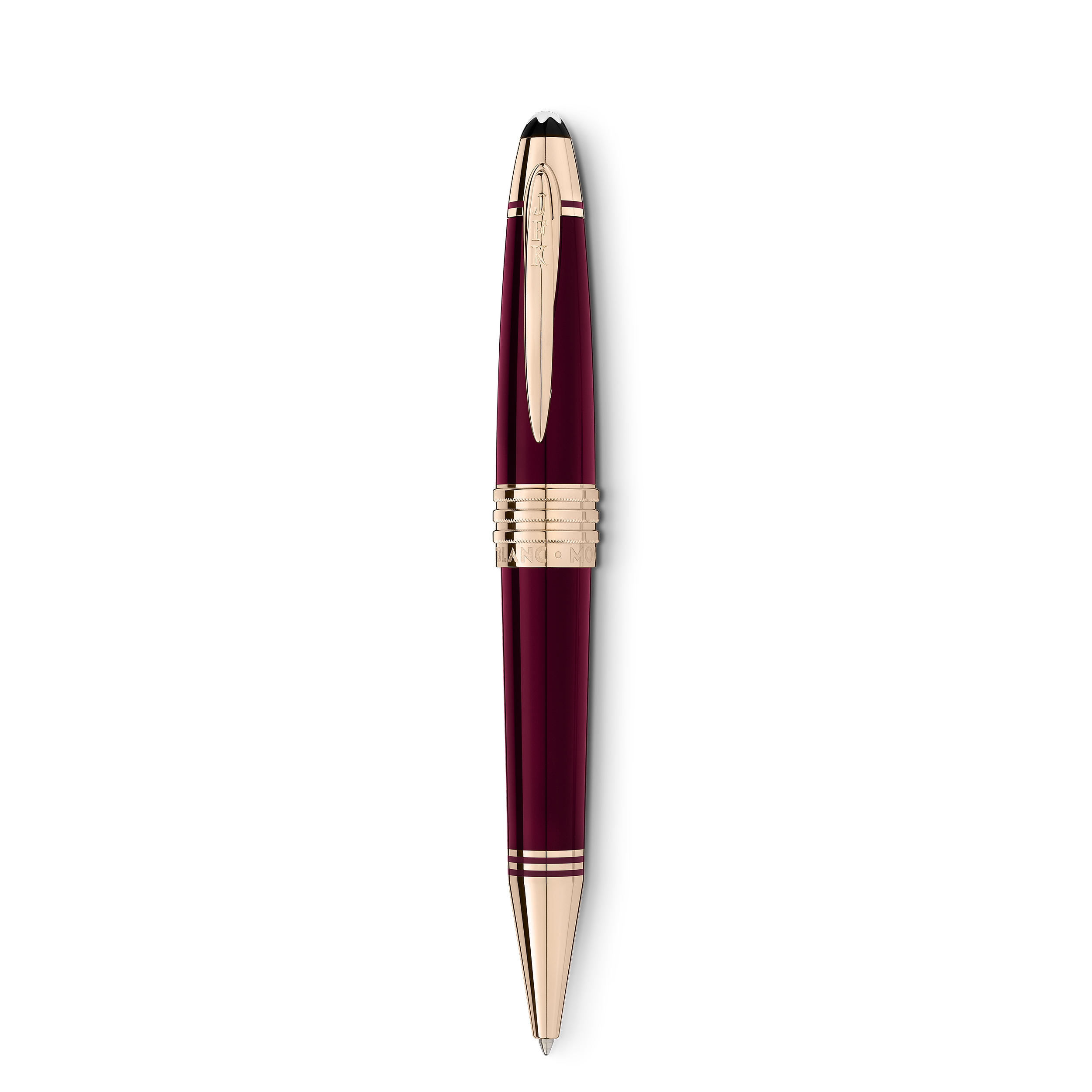  Montblanc - Bolígrafo Great Characters John F. Kennedy Edición Especial Burdeos - Burgundy Red - Resina Preciosa - Mb132126 - Bolígrafos 