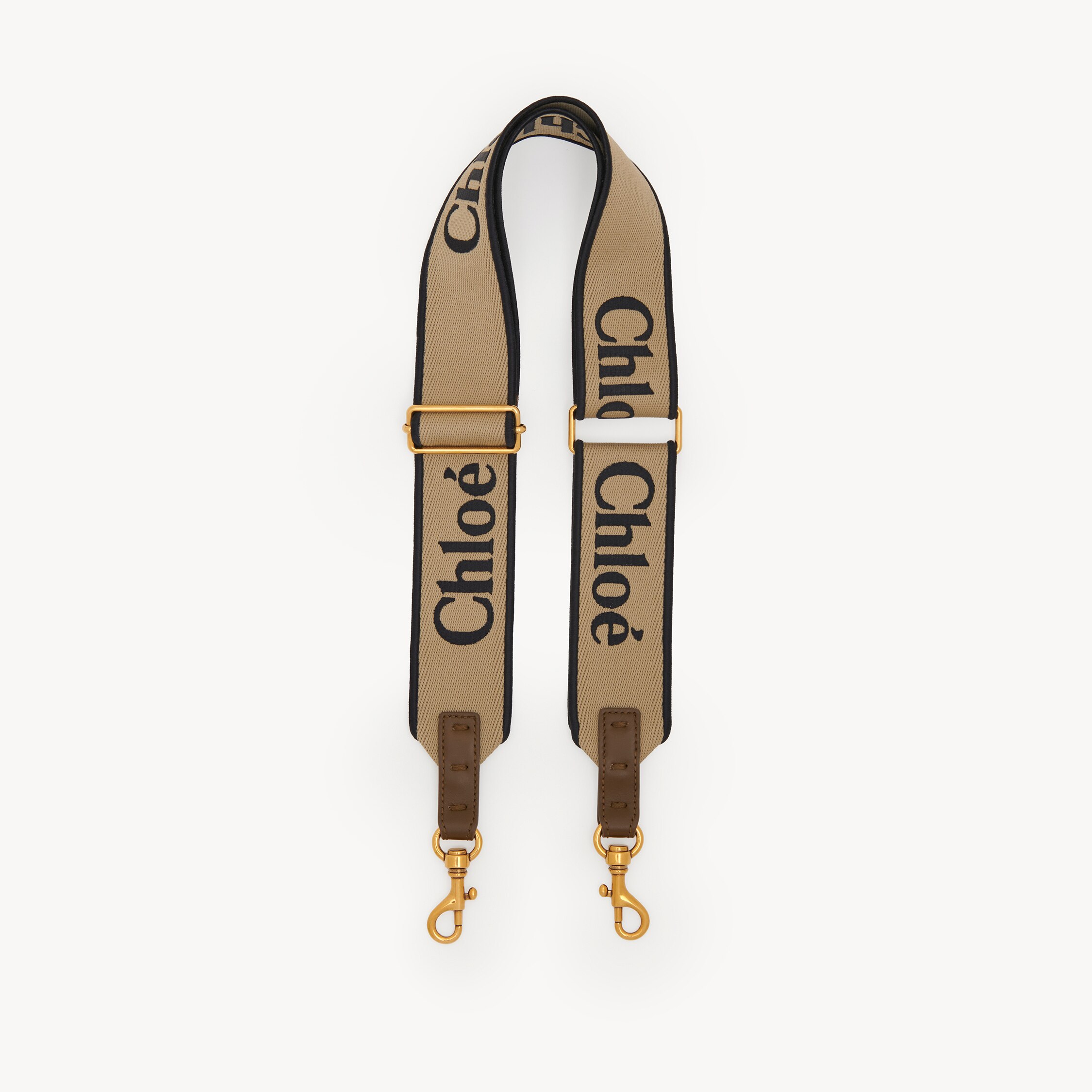 Chloé Adjustable Strap In Canvas In Brown