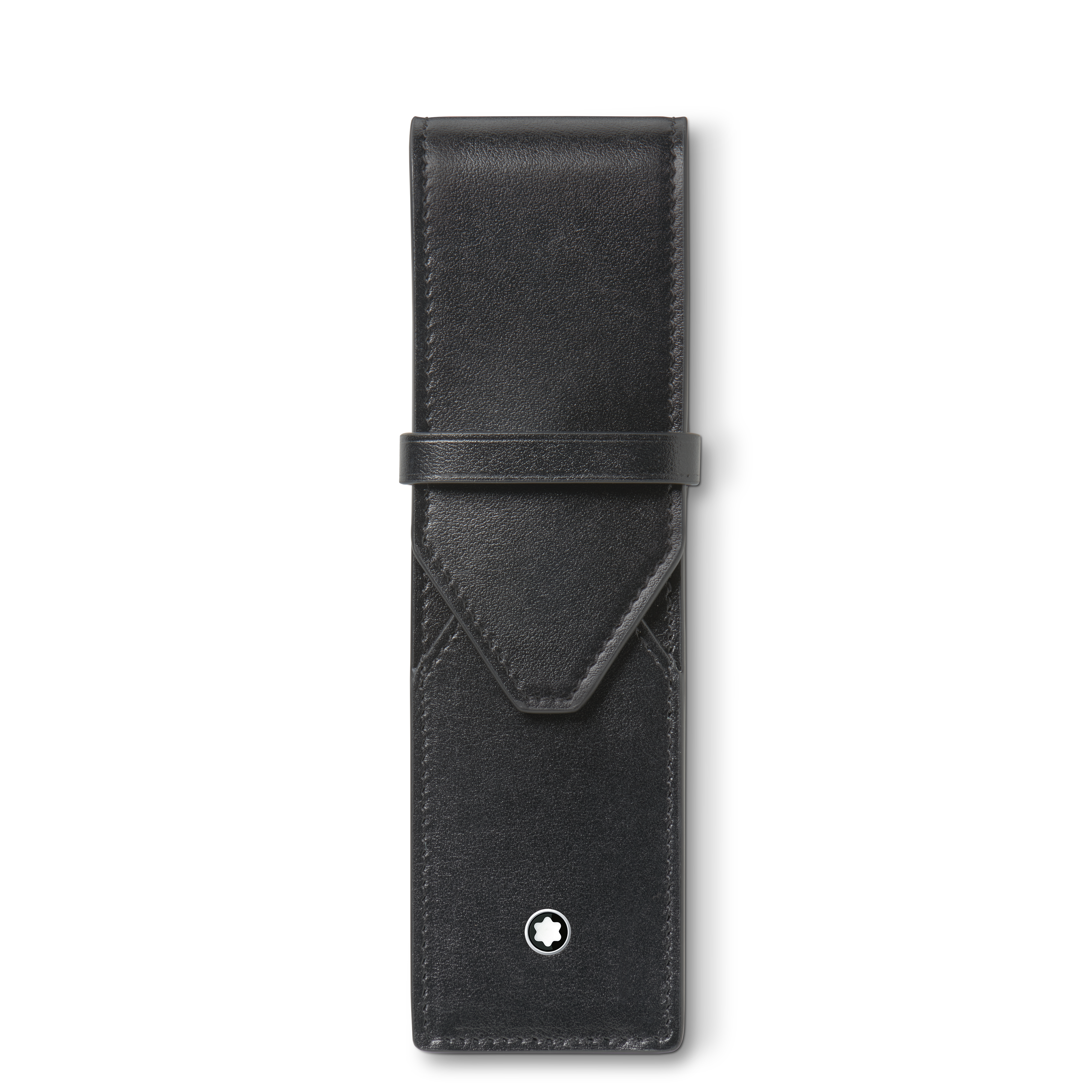  Montblanc - Astuccio Per 2 Strumenti Da Scrittura Montblanc Envelope - Nero - Pellame - Mb198354 - Astucci Per Strumenti Da Scrittura 
