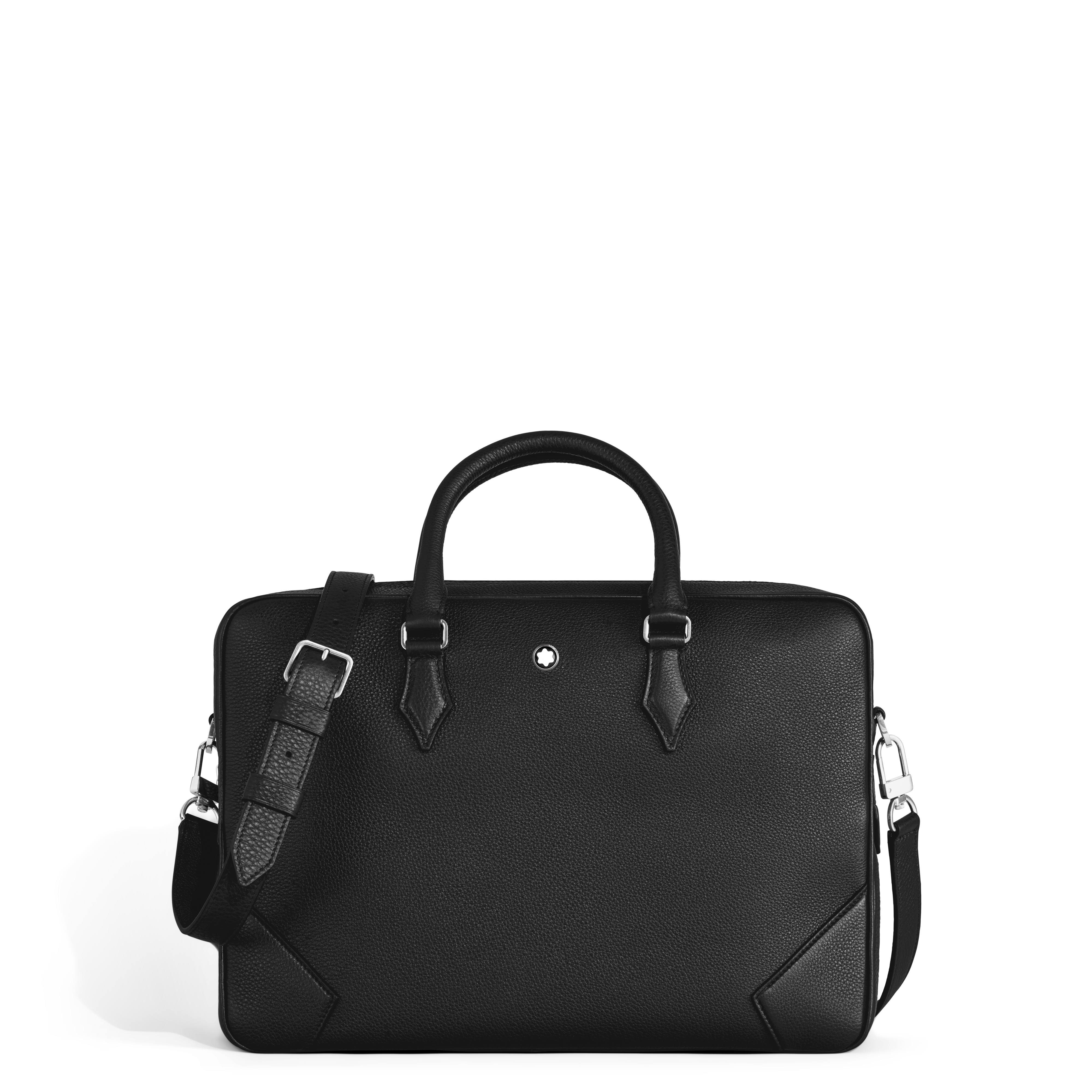 Montblanc - Medium Briefcase In Grain Leather - Leather - Mb199437 - Document Cases   Black