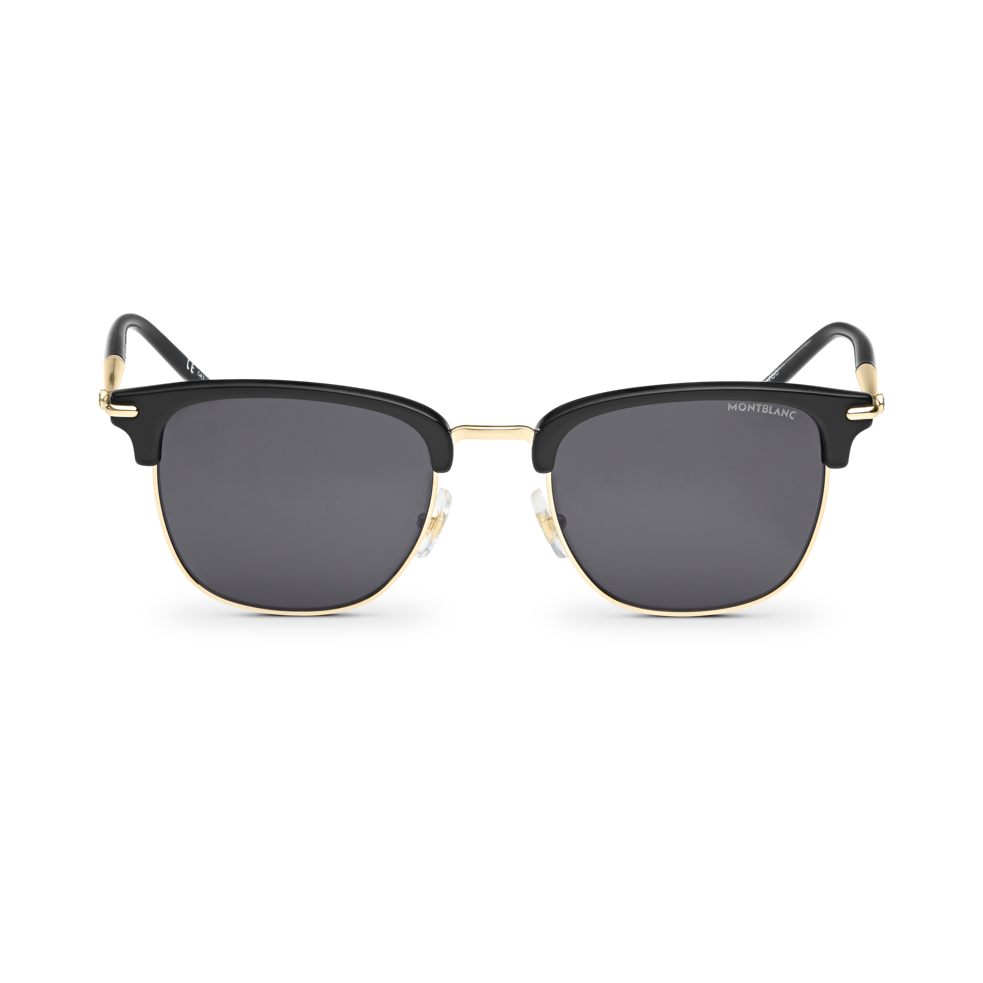  Montblanc - Rechteckige Sonnenbrille Mit Schwarzem Spritzgussrahmen - Schwarz - Eingespritzt - Mb130855 - Sonnenbrillen 