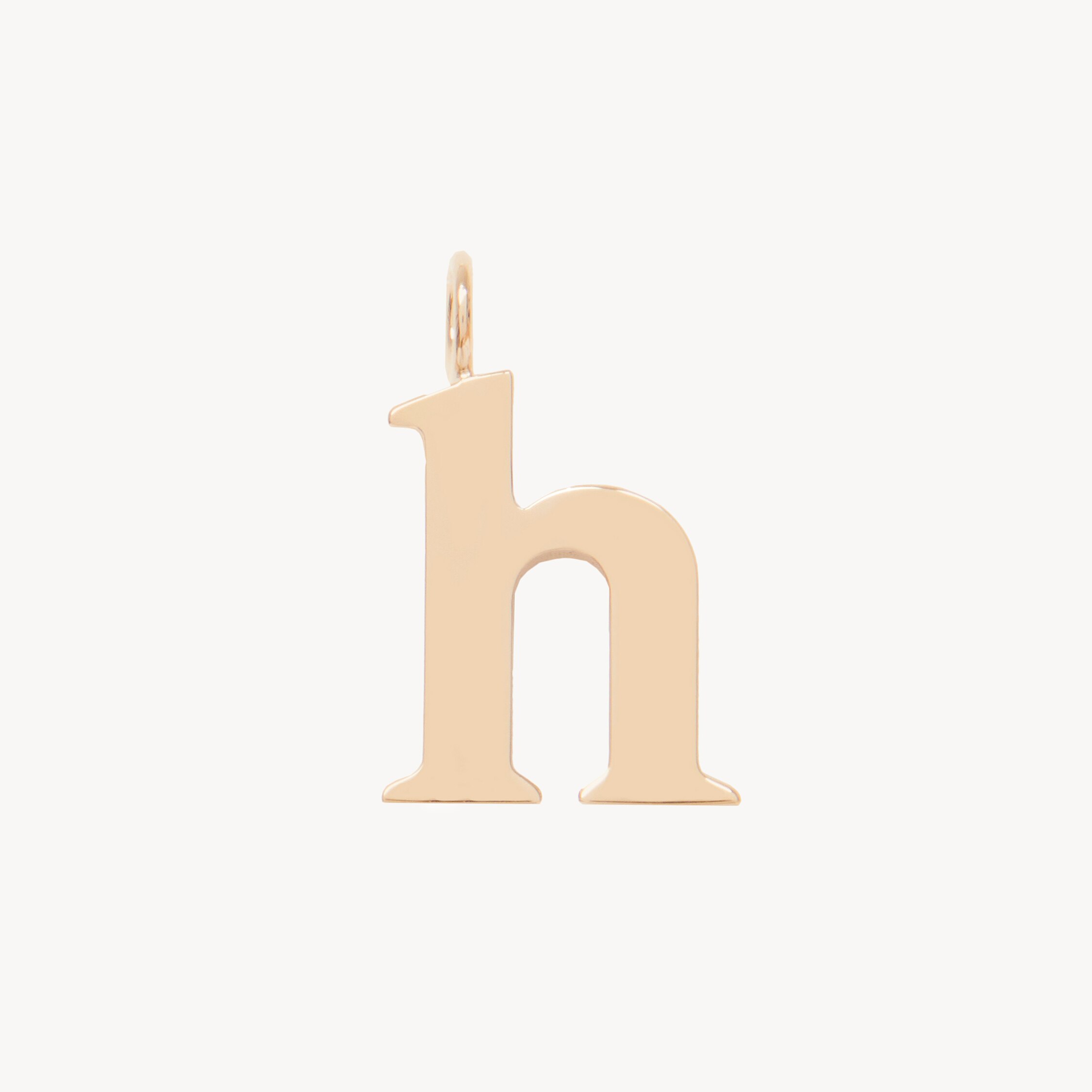 Chloé Alphabet Letter H Charm In Brass In Gold