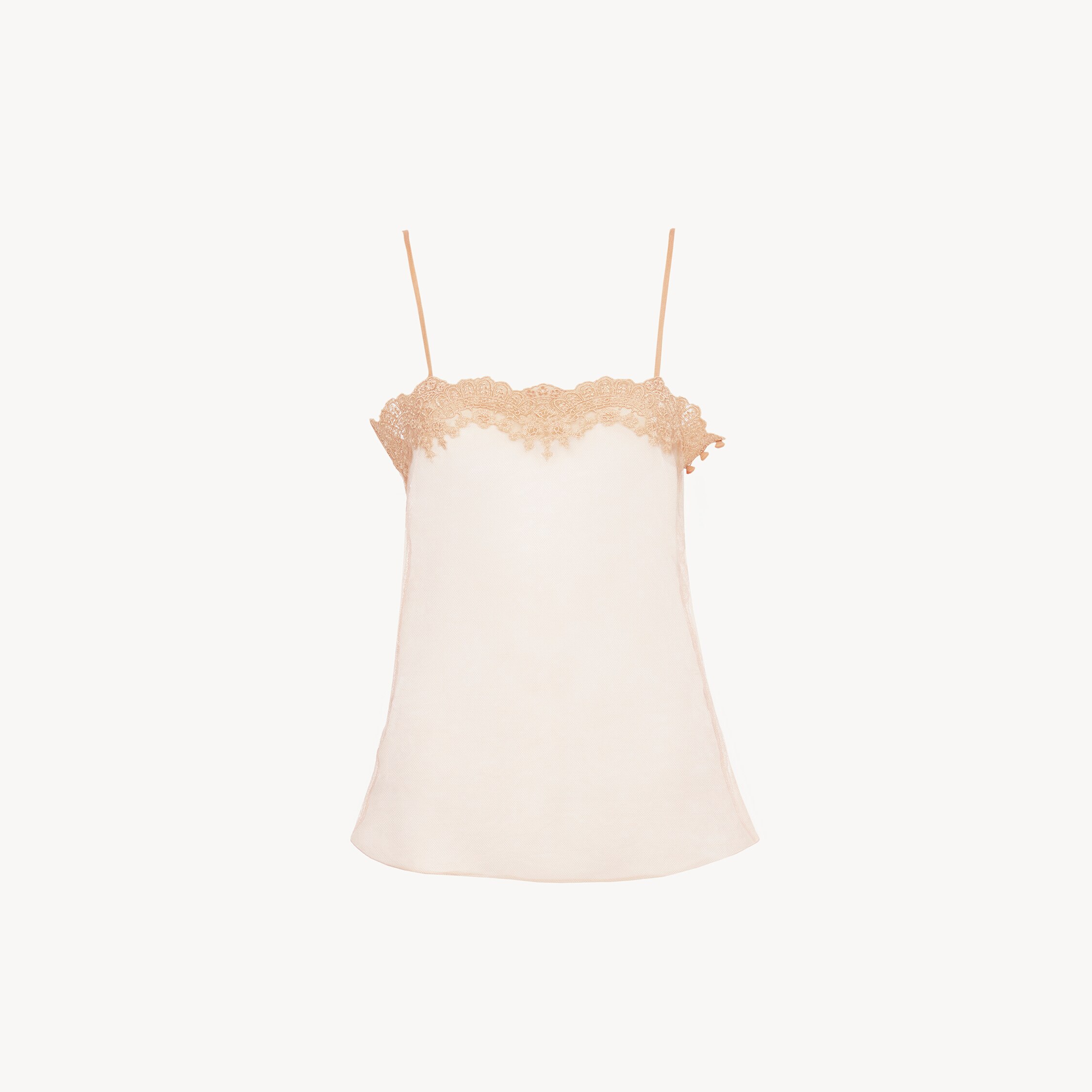 Chloé Fitted tank top in embroidered lace