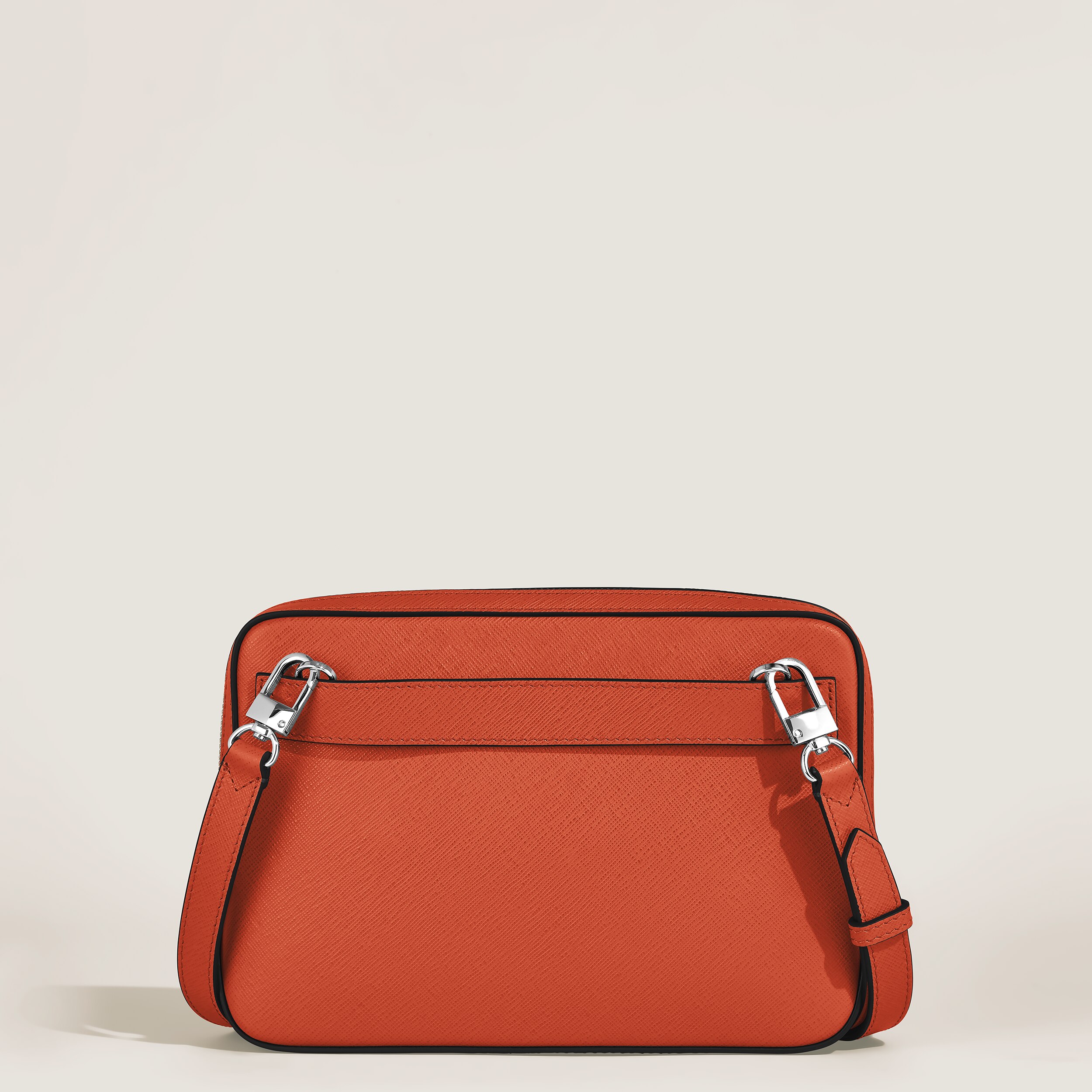  Montblanc - Kleine Umhängetasche Aus Sartorial Leder - Mandarine - Leder - Mb221576 - Messenger Bags 