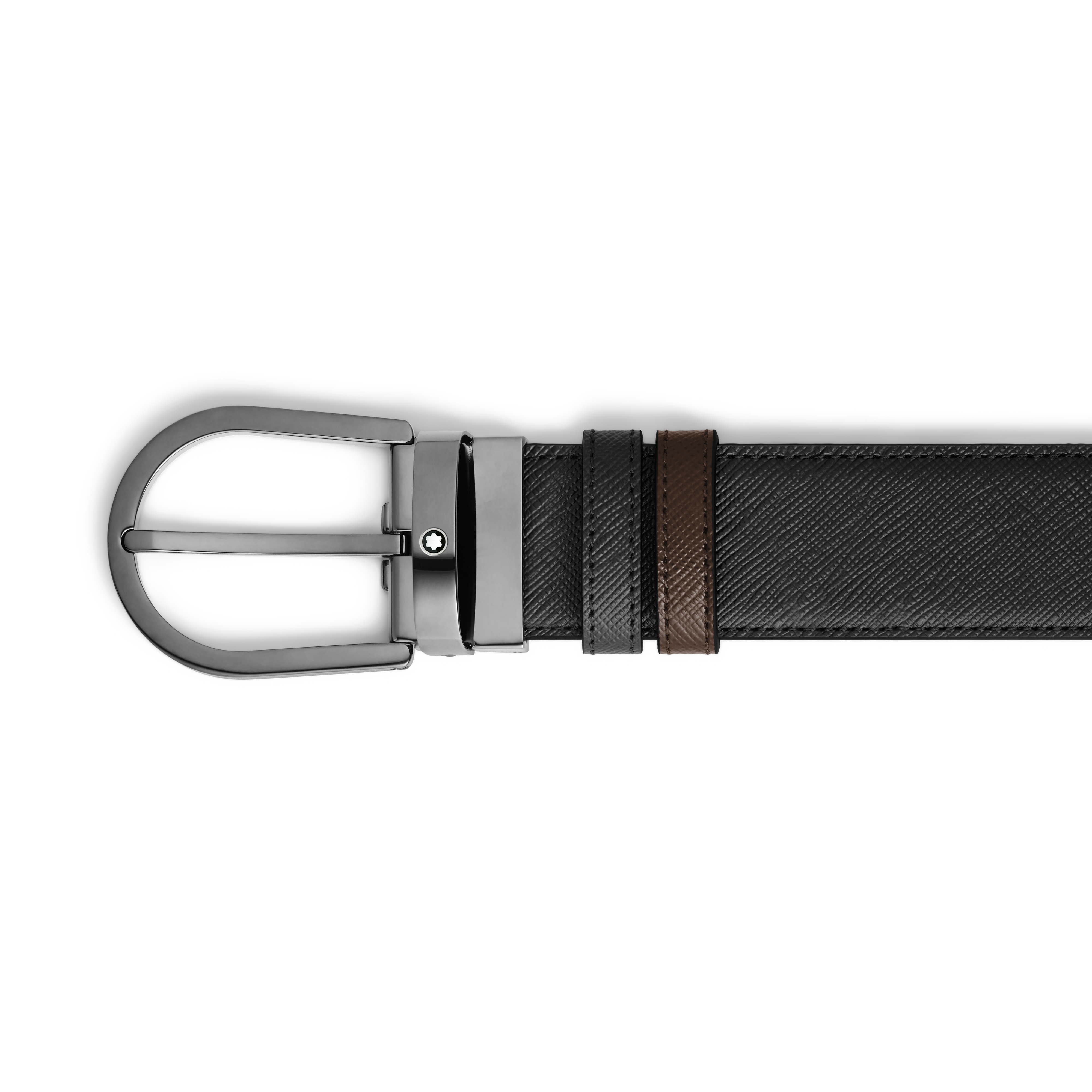  Montblanc - Cinturón Reversible De Piel Sartorial De 35 Mm Con Hebilla En Forma De Herradura - Negro - Mb222357 - Cinturones 