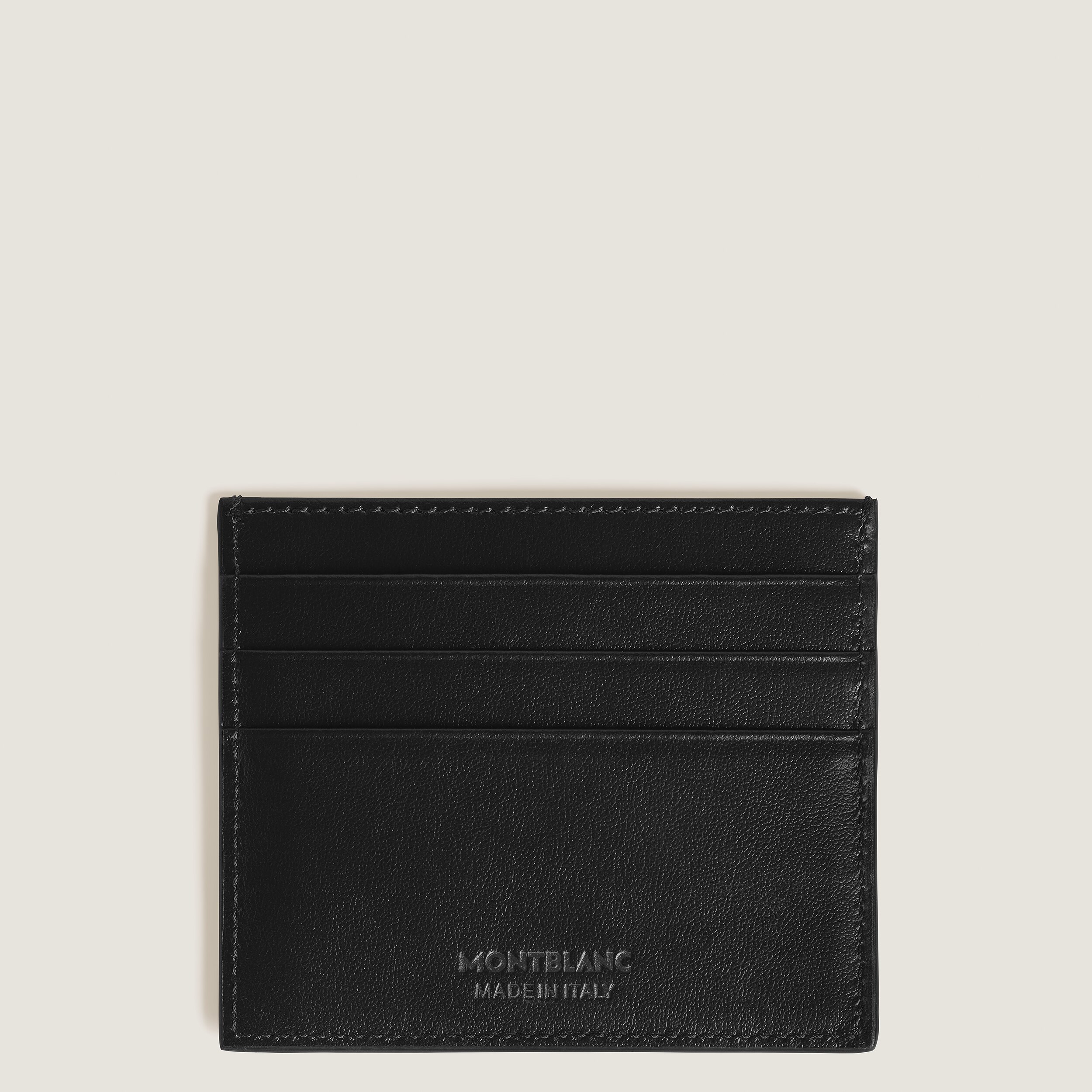  Montblanc - Porte-cartes 6cc En Cuir Meisterstück - Ink Blue / Noir - Cuir - Mb221664 - Porte-cartes 