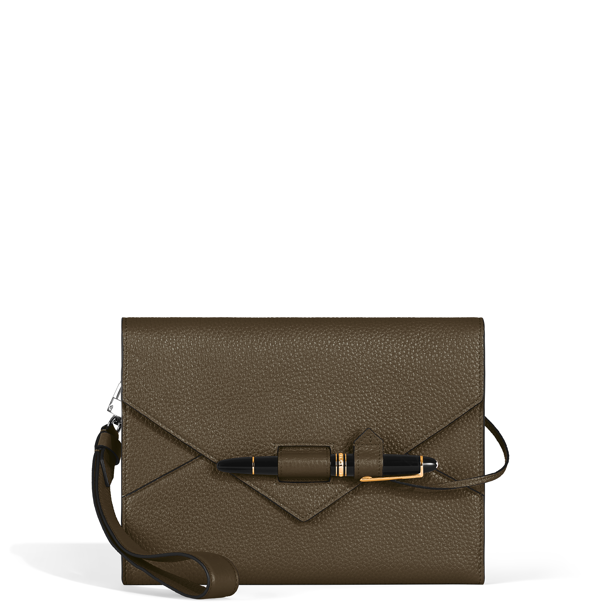 Montblanc - Envelope Medium Notebook Holder - Leather - Mb137124 - Notebooks   Khaki