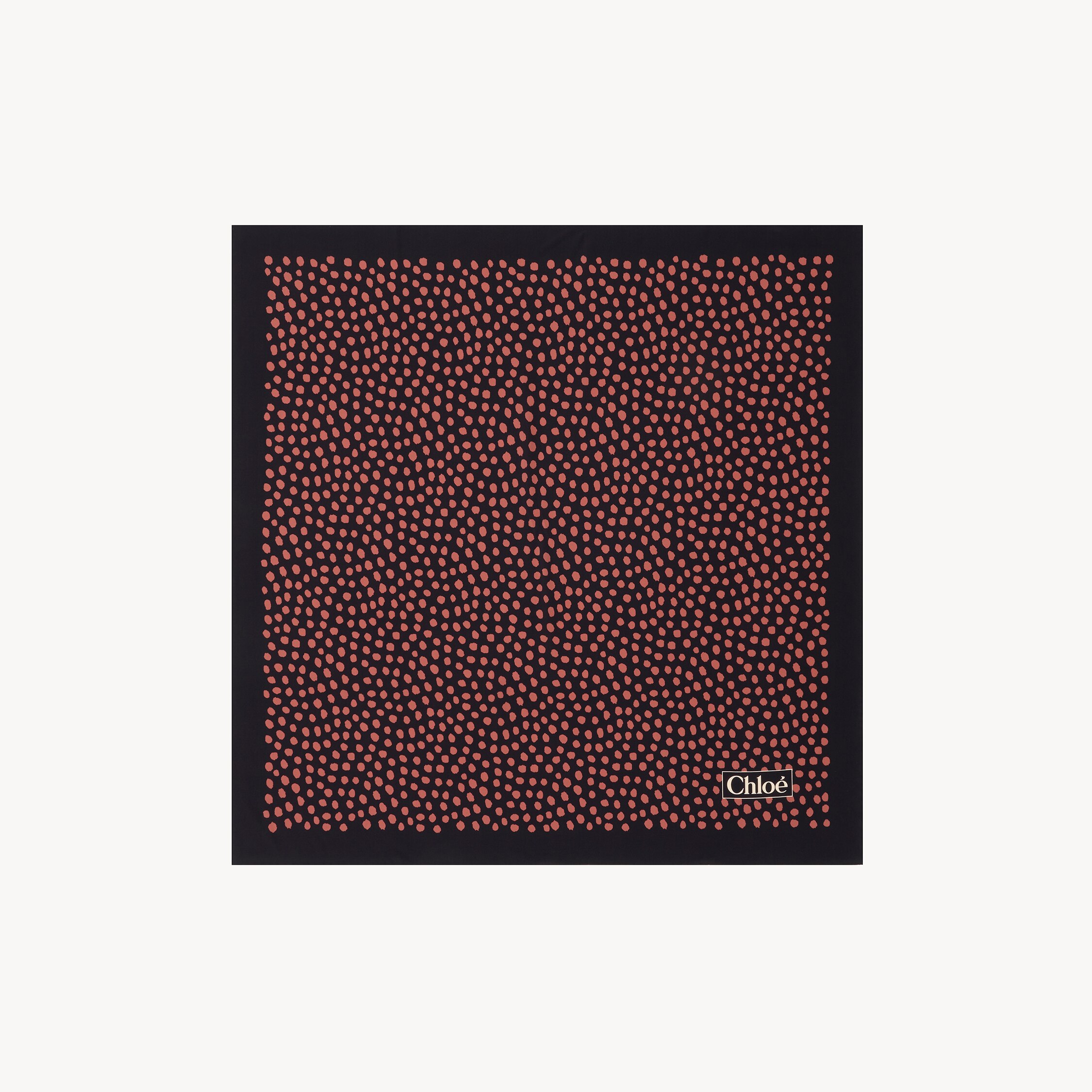 Chloé The Chloé Spotted square scarf in silk