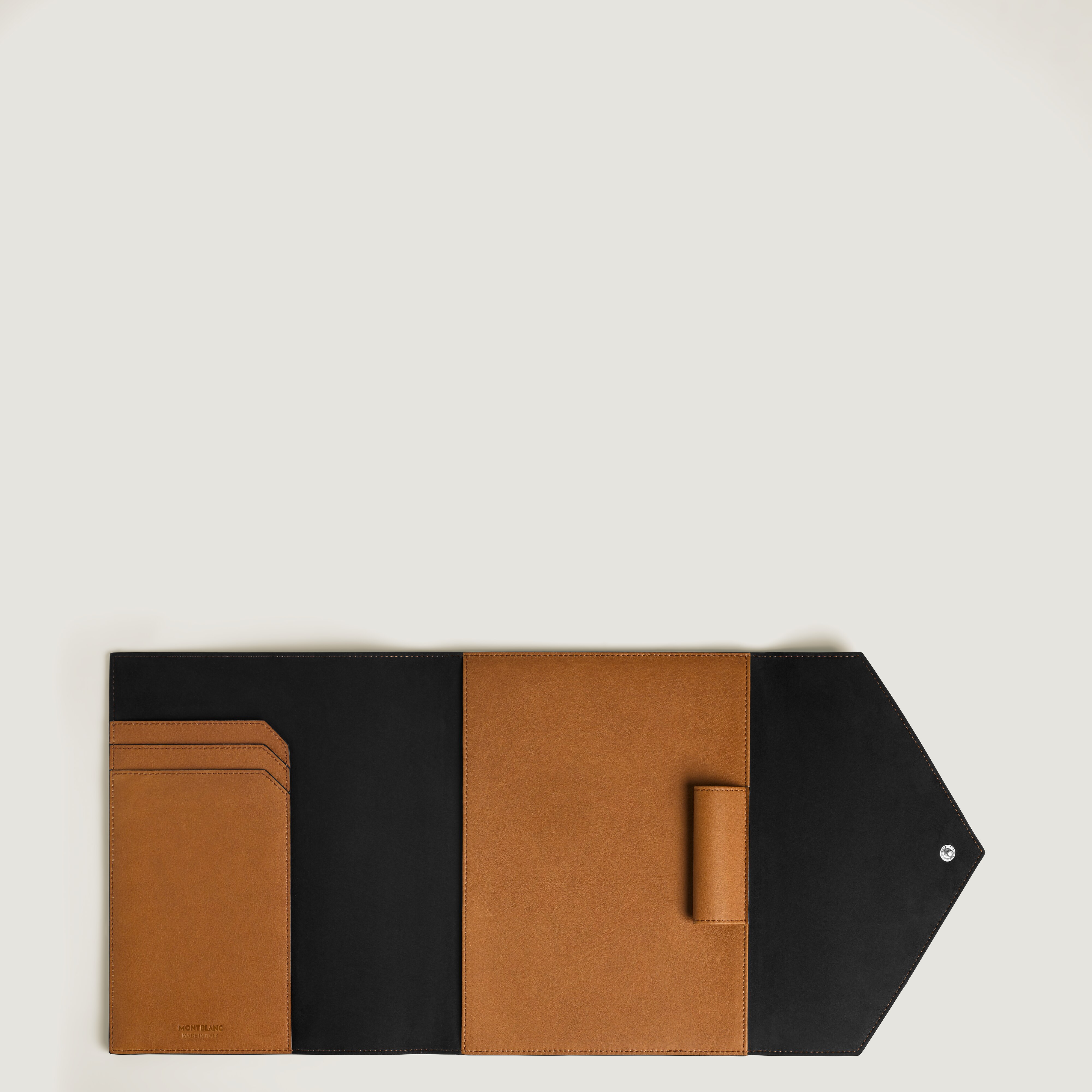  Montblanc - Porte-notes Montblanc Envelope Moyen Format, Meisterstück Great Masters Ferrari Tailor Made Classica - Marron - Cuir - Mb136674 - Carnets 