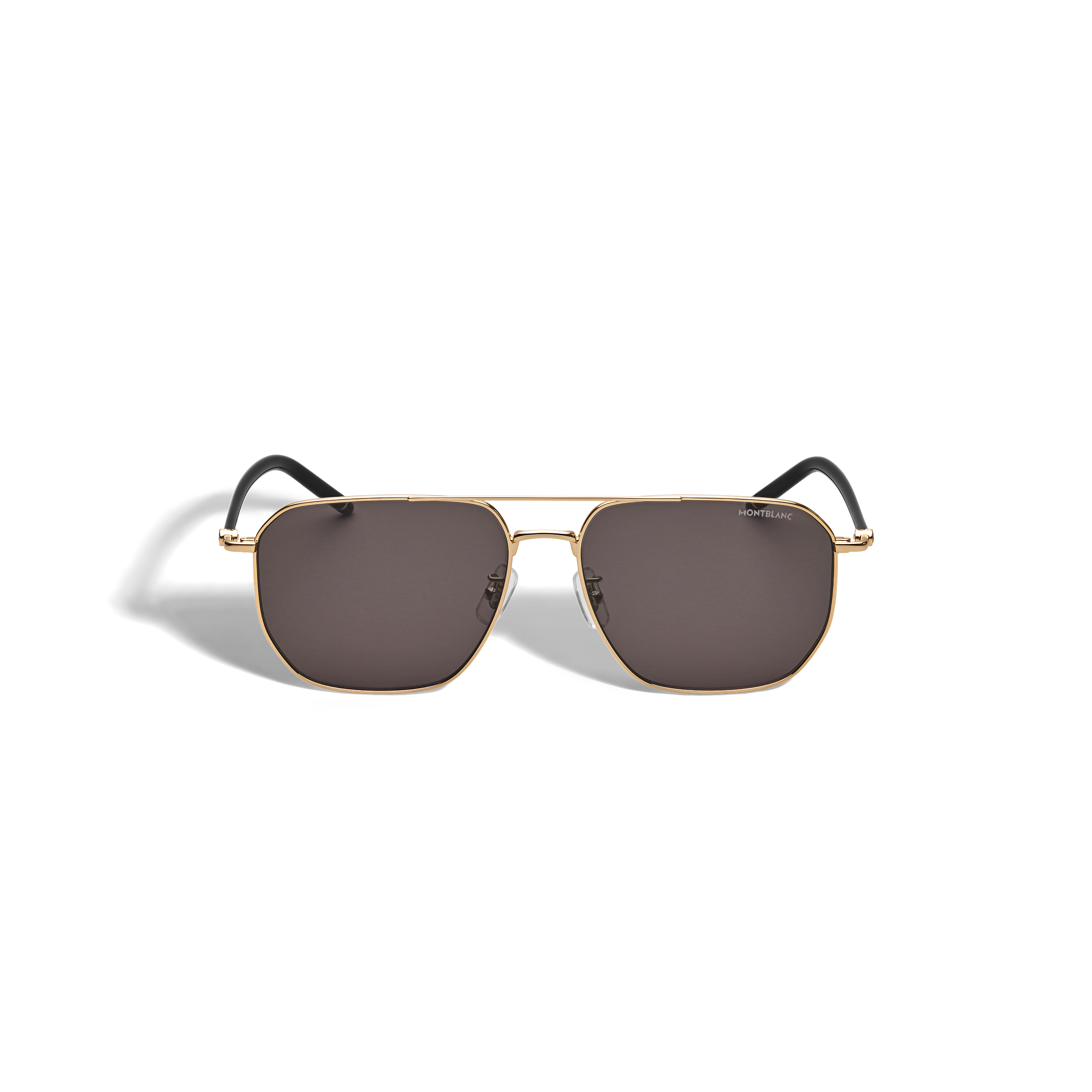 Montblanc - Squared Sunglasses With Gold-Coloured Metal Frame - Metal - Mb134414 - Sunglasses   Gold Colour