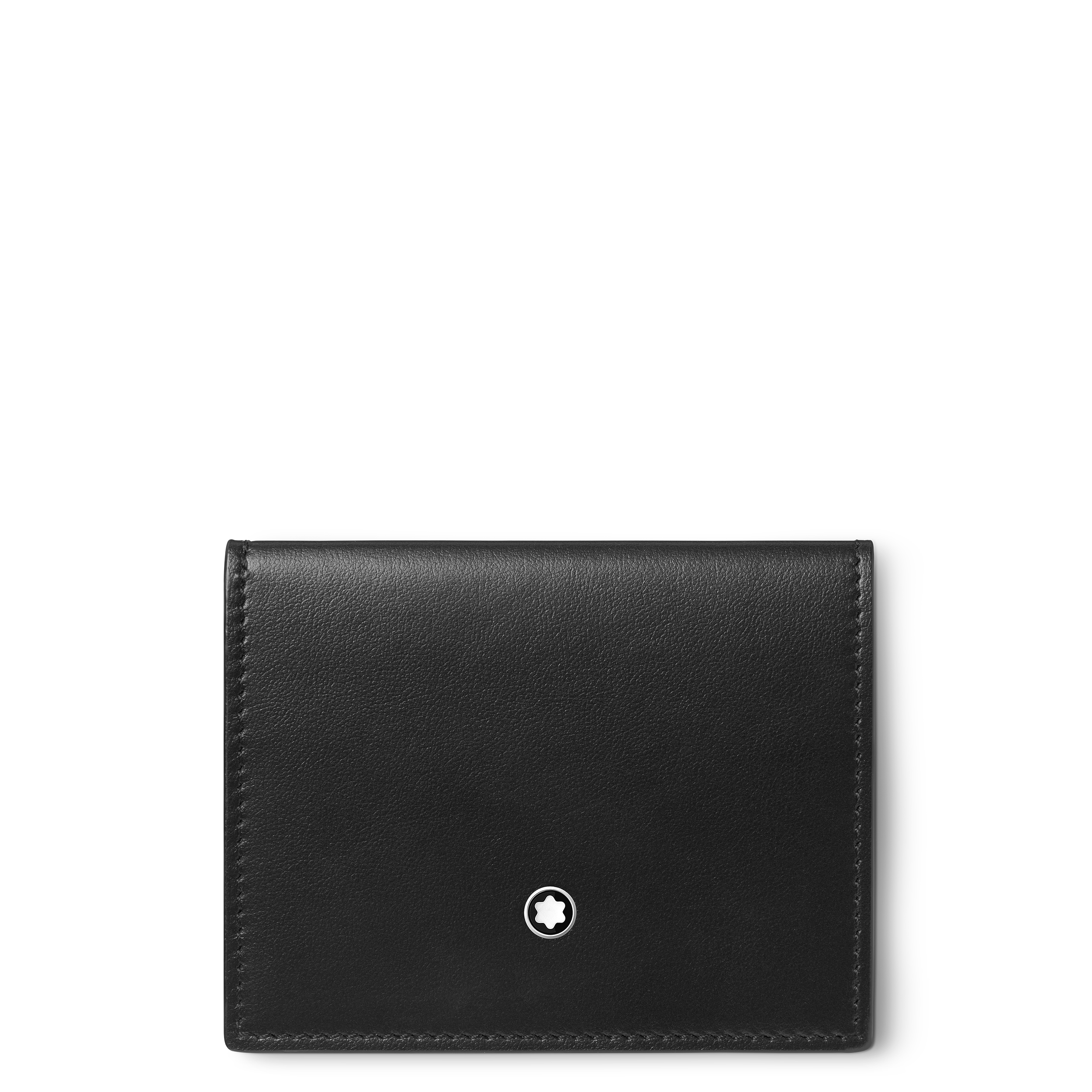 Montblanc - Tri-Fold Card Holder 4Cc In Soft Leather - Leather - Mb198121 - Card Holders   Black