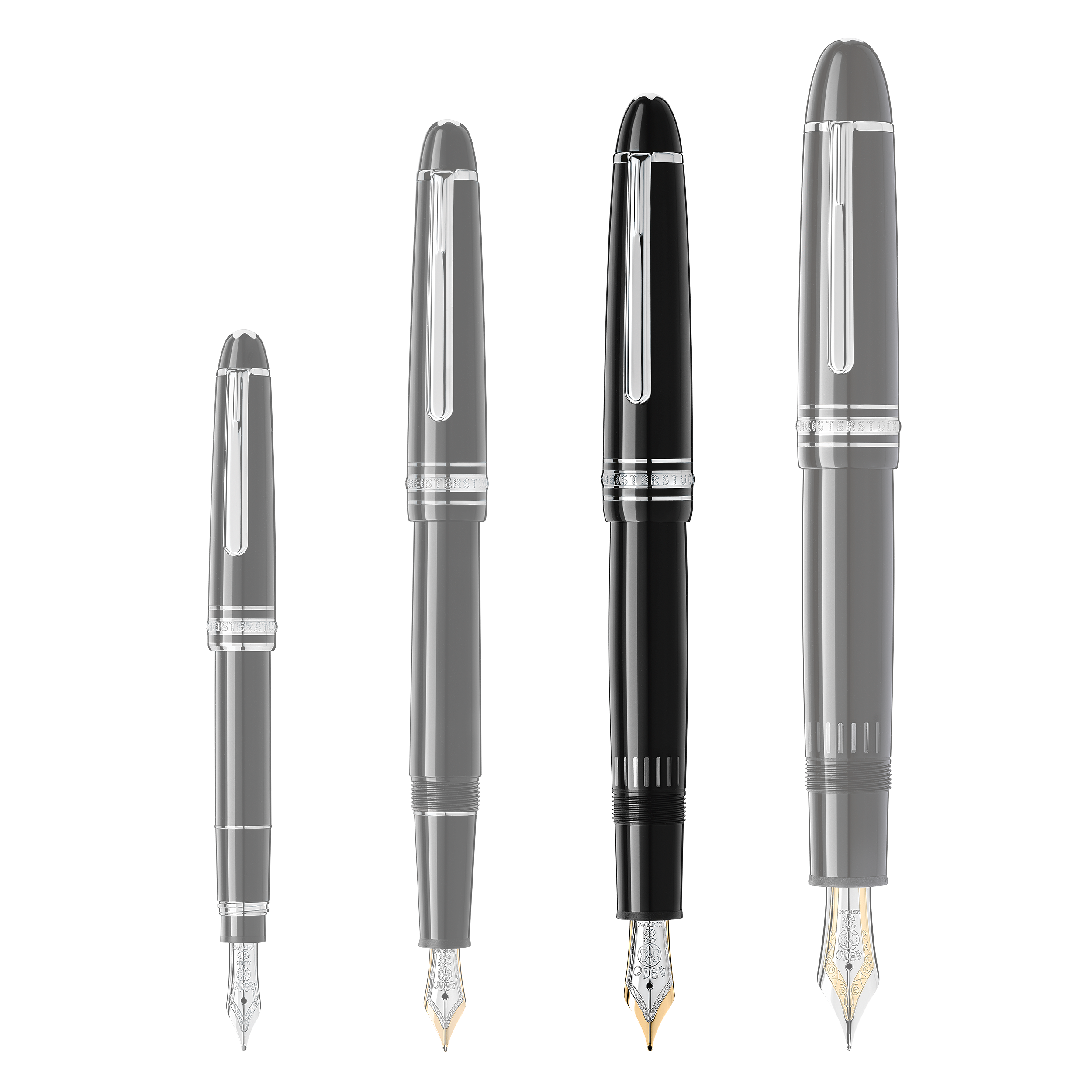  Montblanc - Platinumbeschichteter Meisterstück Legrand Füllfederhalter - Schwarz - Edelharz - Mb132573 - Füllfederhalter 