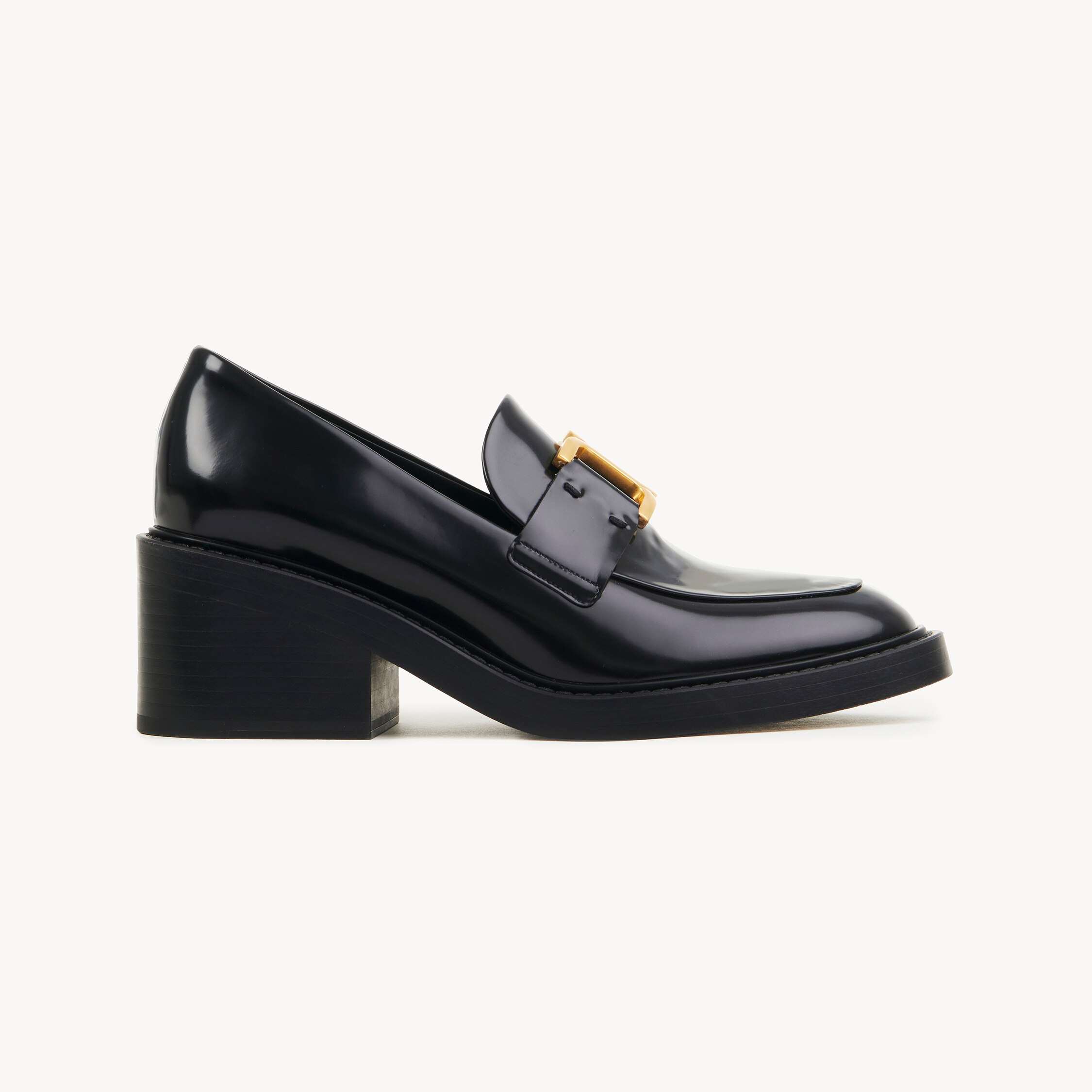 Chloé Marcie Heeled Loafer In Black