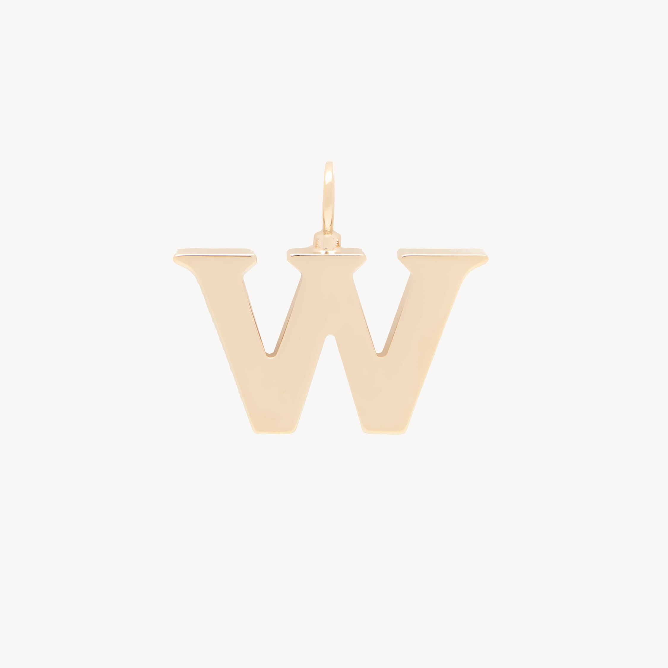 Chloé Alphabet Letter W Charm In Brass In Gold