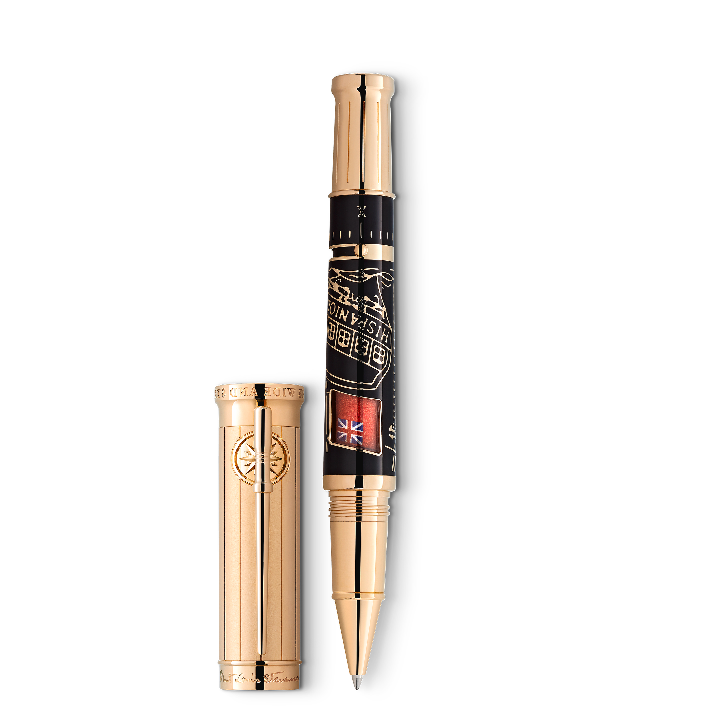 Montblanc - Writers Edition Homage To Robert Louis Stevenson Limited Edition 1883 Rollerball - Metal / Lacquer - Mb129522 - Rollerballs Black