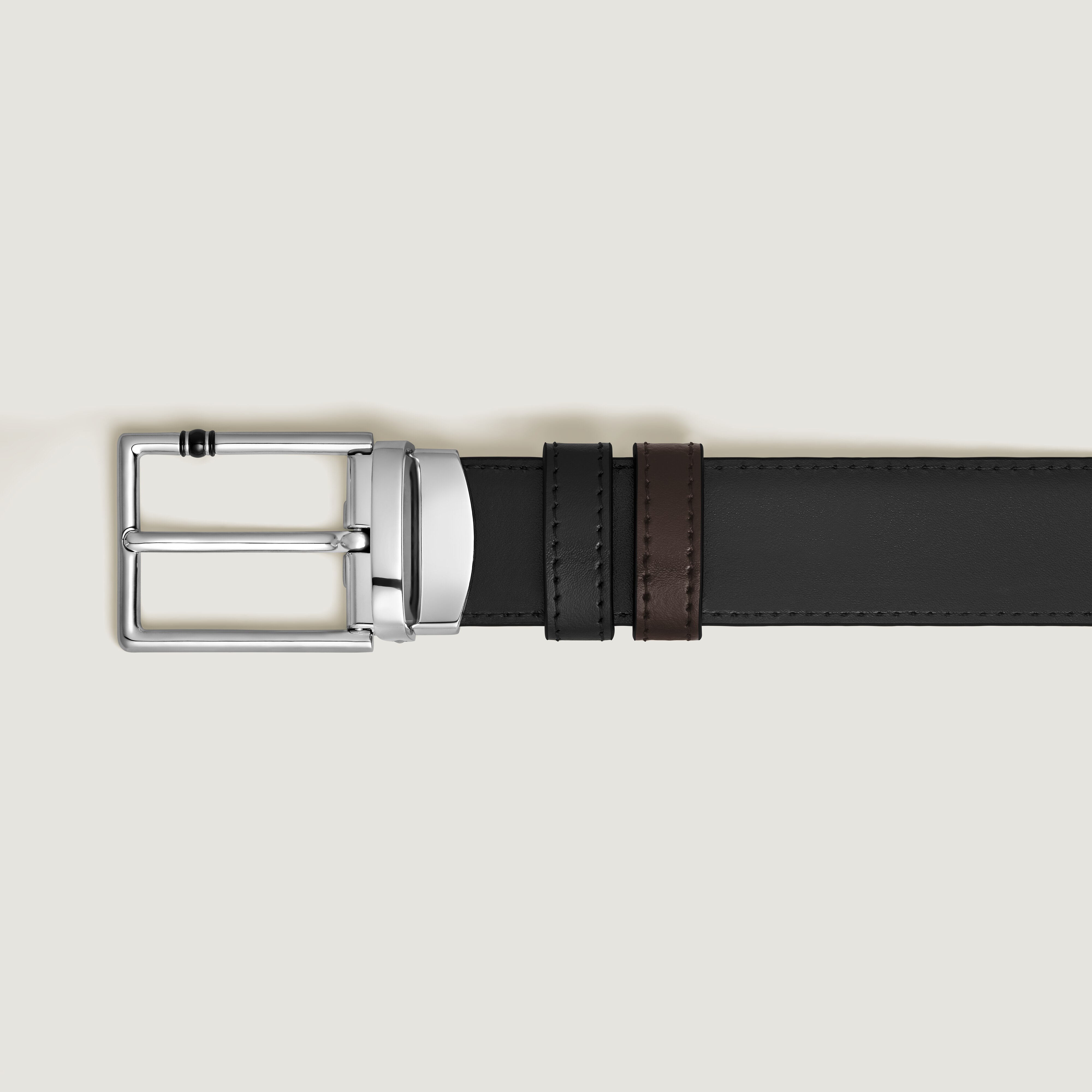  Montblanc - Wendbarer Gürtel Mit Rechteckiger Meisterstück Schließe 30 Mm Aus Leder - Mb222373 - Gürtel 