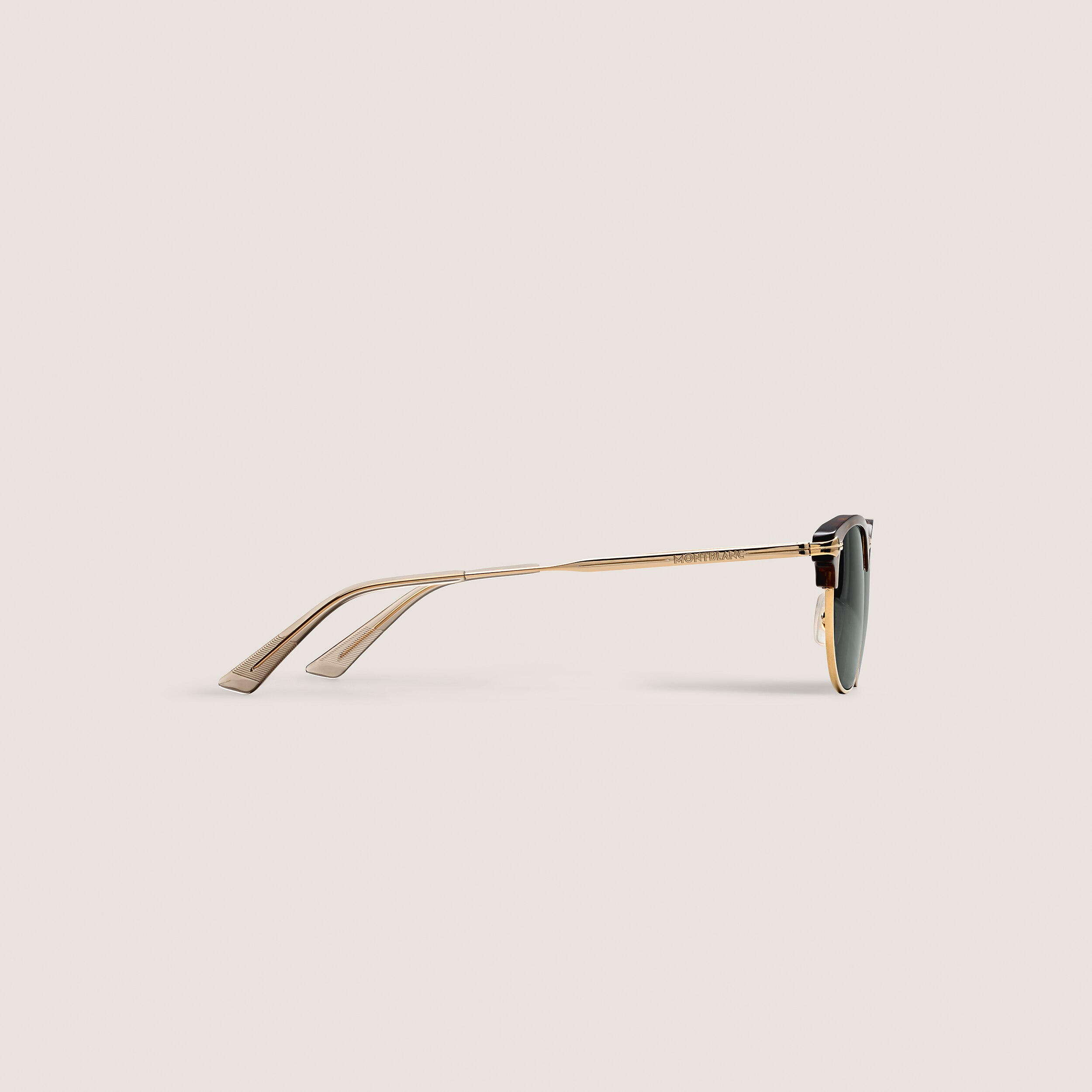  Montblanc - Rechteckige Sonnenbrille Mit Goldfarbenem Metallrahmen - Gold - Metall - Mb134474 - Sonnenbrillen 