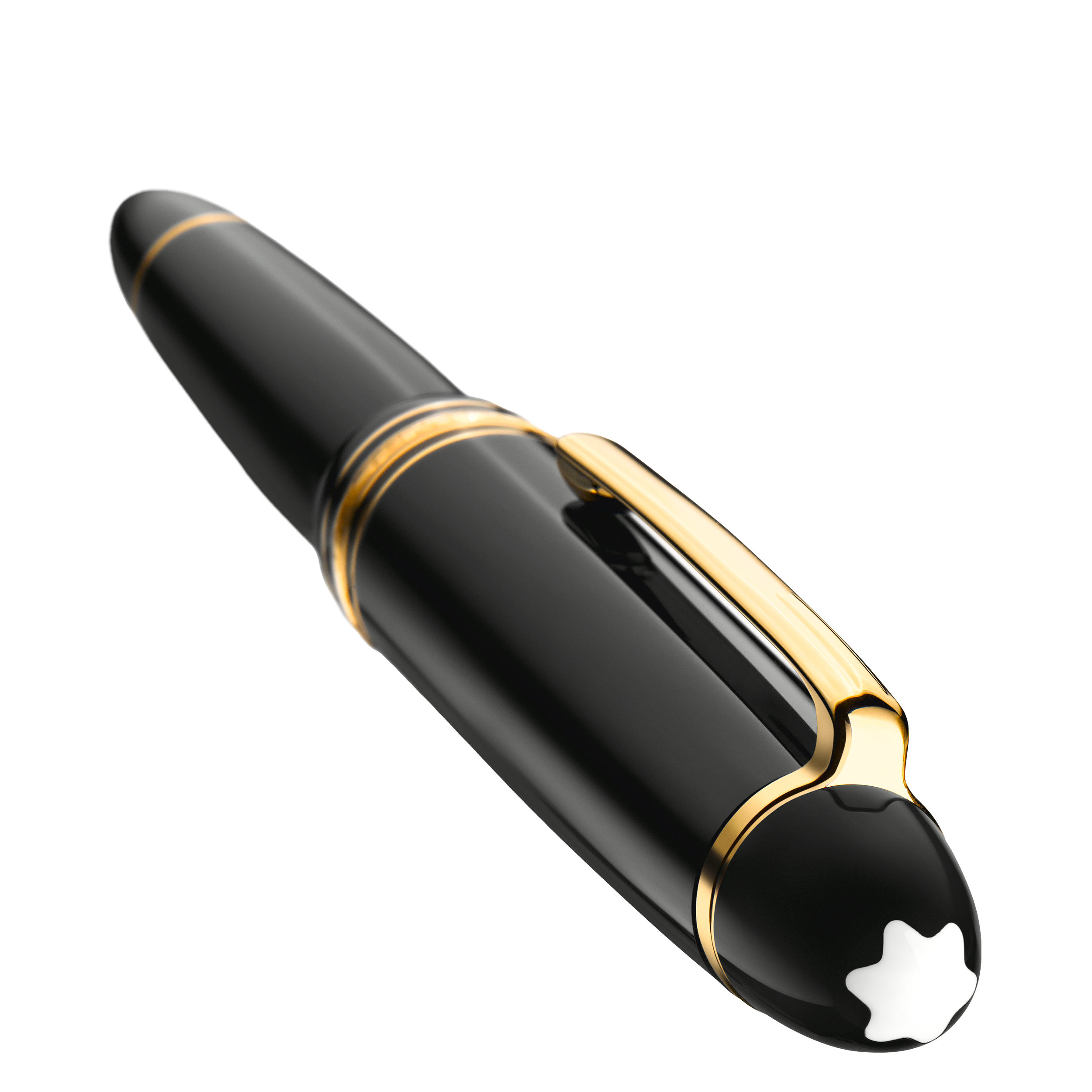  Montblanc - Vergoldeter Meisterstück Legrand Calligraphy Curved Nib Füllfederhalter - Schwarz - Edelharz - Mb130205 - Füllfederhalter 