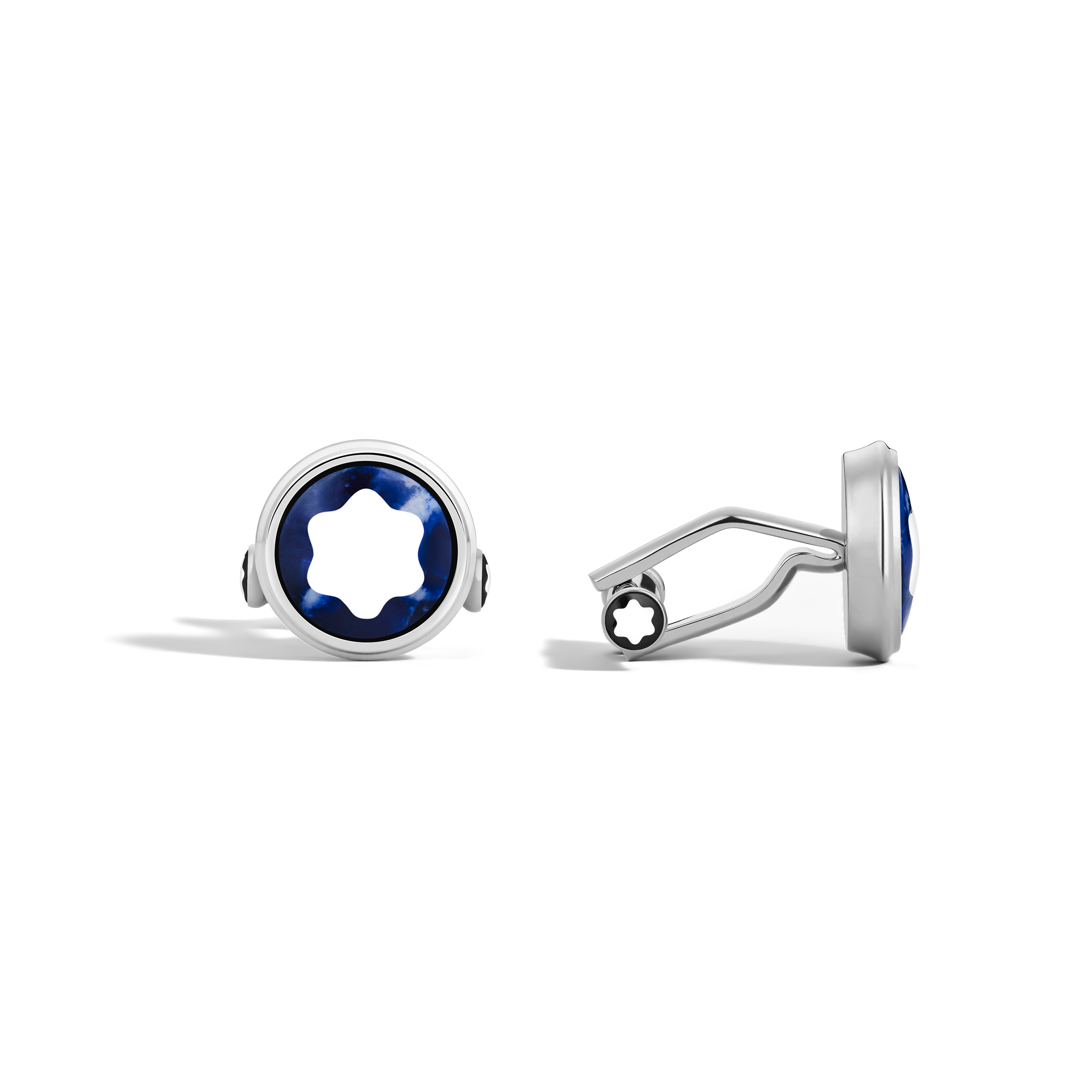  Montblanc - Gemelli Masters Of Art Homage To Pierre-auguste Renoir - Blu - Acciaio Pregiato - Mb134675 - Gemelli 