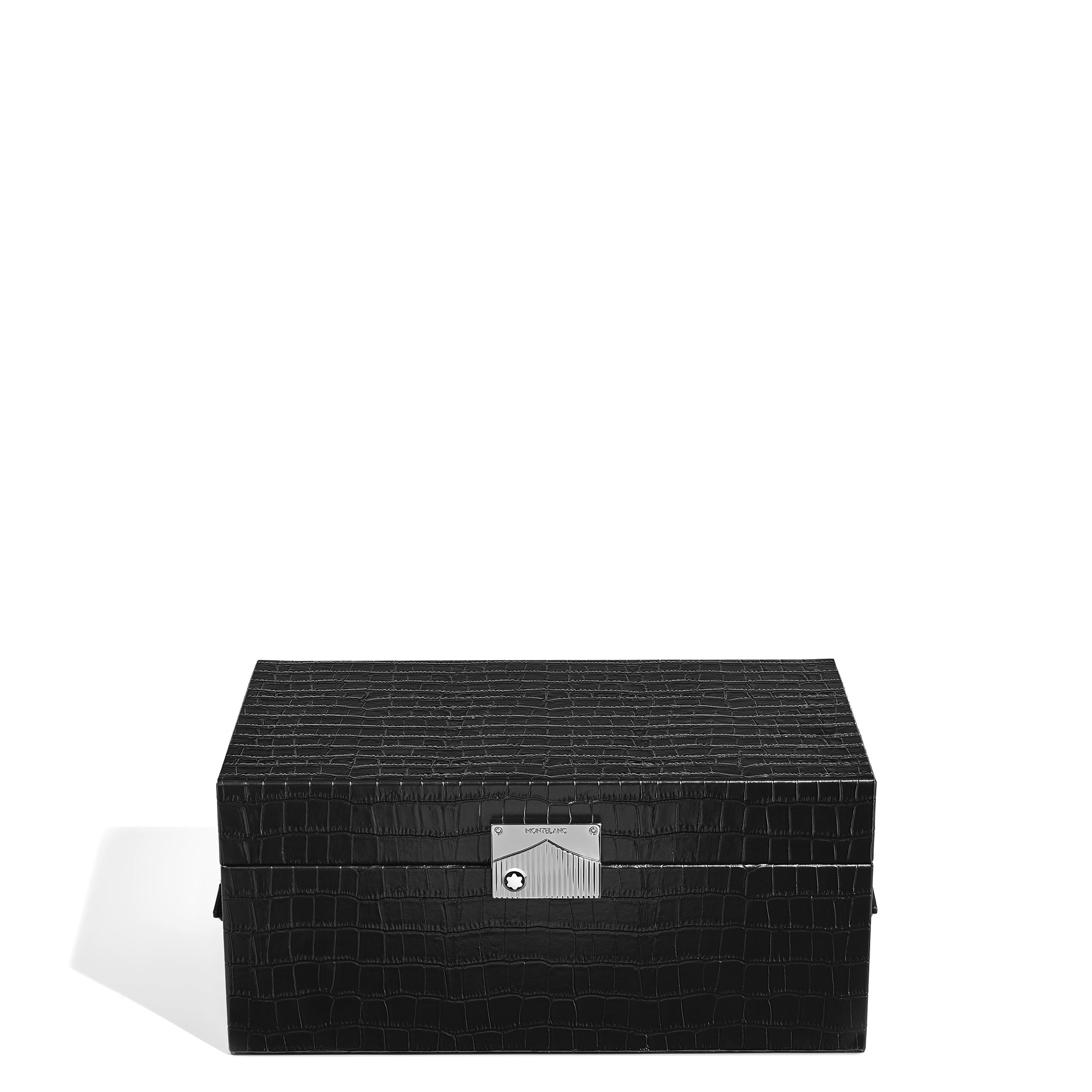  Montblanc - Sammler-box Für Uhren Aus Leder Mit Krokoprägung - Schwarz - Papier - Mb135998 - Sammlerboxen 