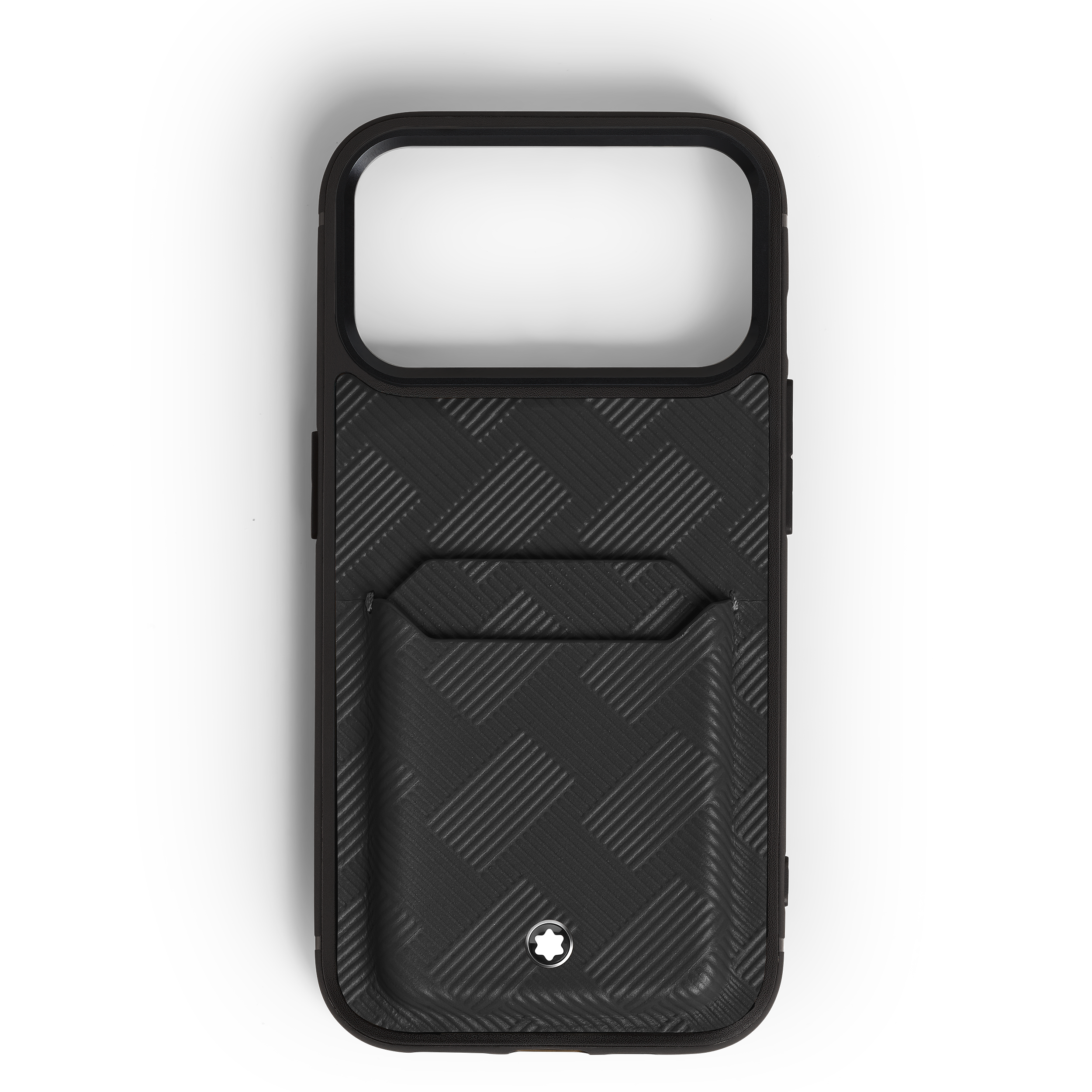 Montblanc - Hardshell Case For Iphone 17 Pro With 2Cc In Extreme Leather - Leather - Mb220605 - Phone Cases Sleeves   Black