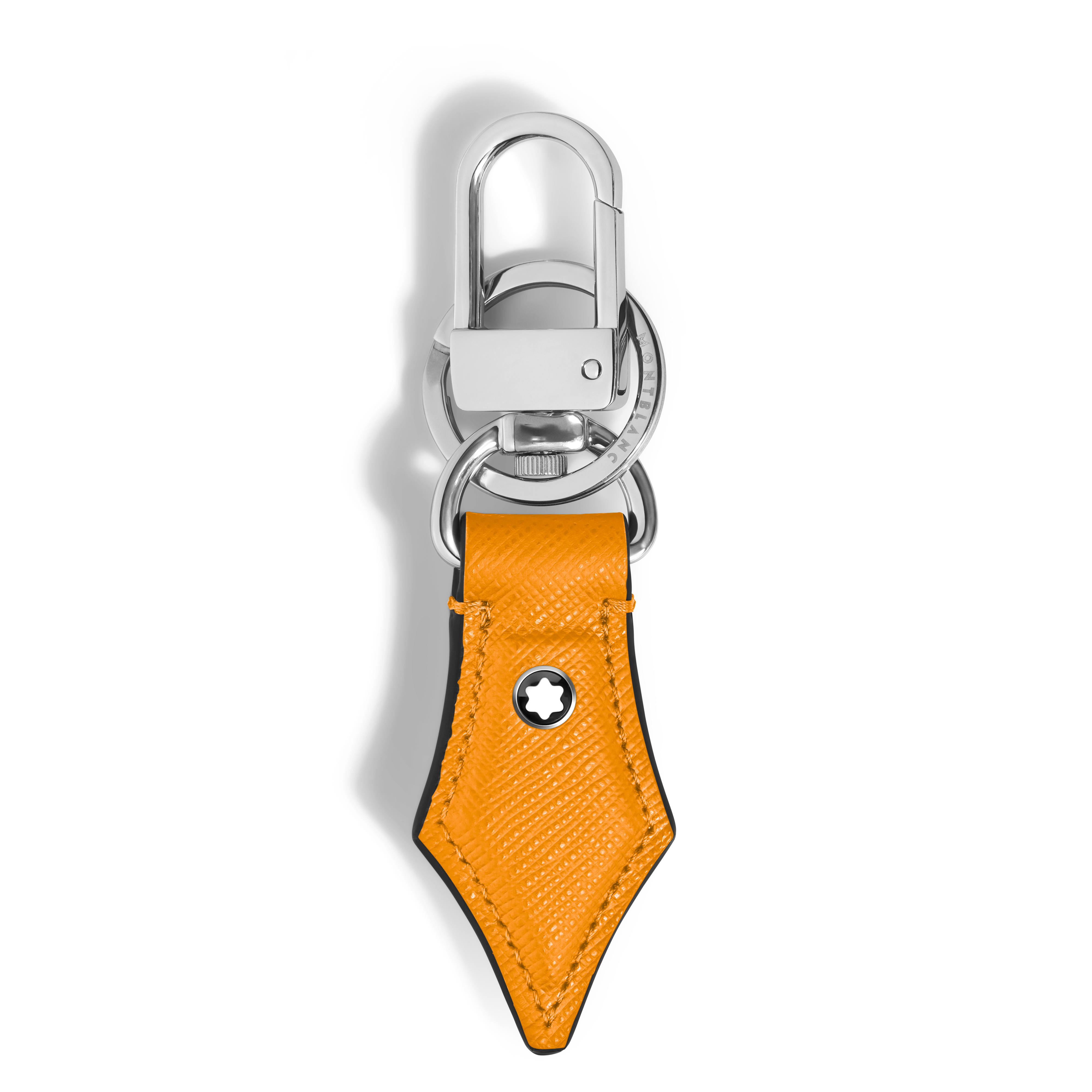  Montblanc - Schlüsselanhänger Mit Federdetail Aus Sartorial Leder - Safranorange - Leder - Mb221512 - Schlüsselringe & Schlüsseletuis 