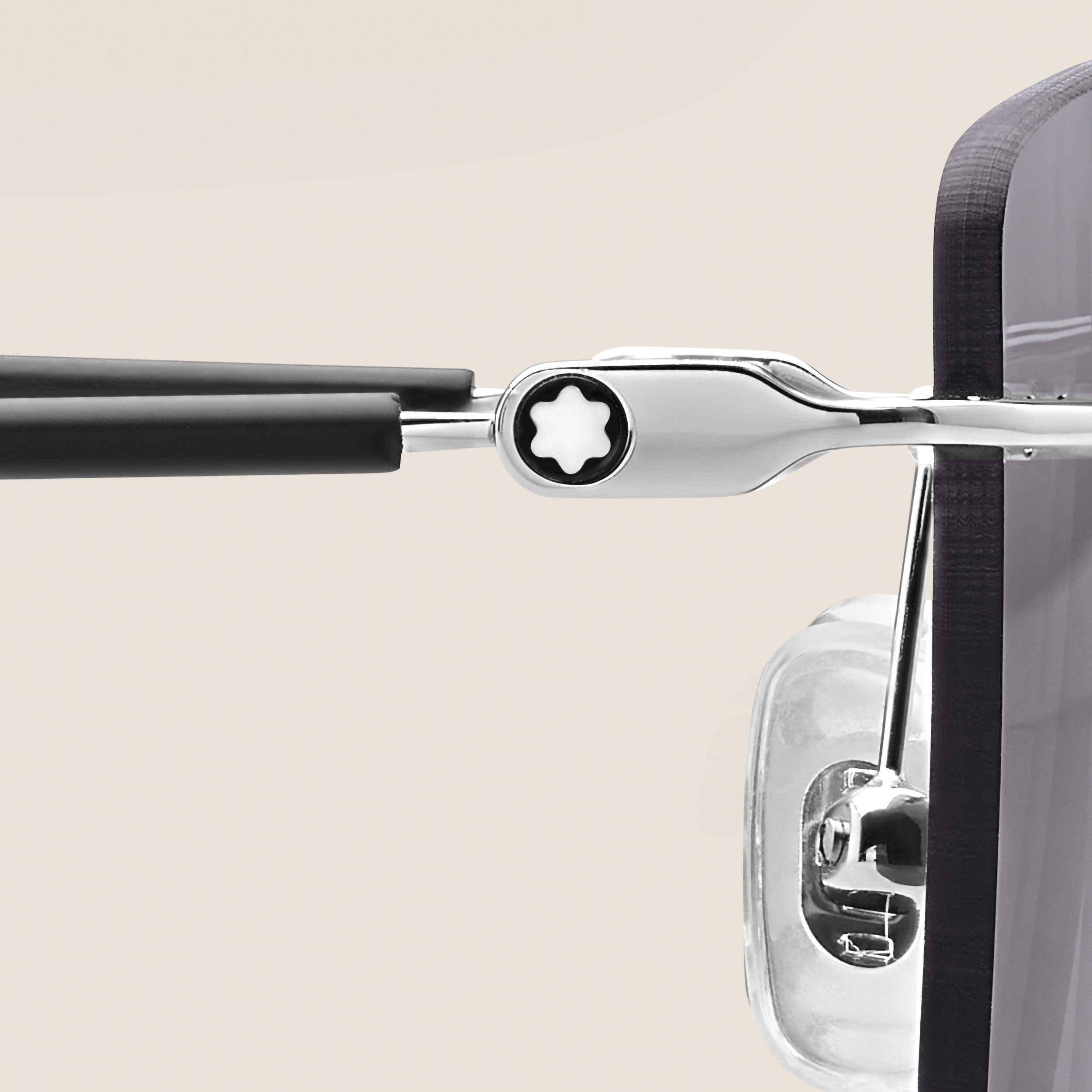  Montblanc - Occhiali Da Sole Rettangolari Con Montatura In Metallo Argento - Mb136915 - Occhiali Da Sole 