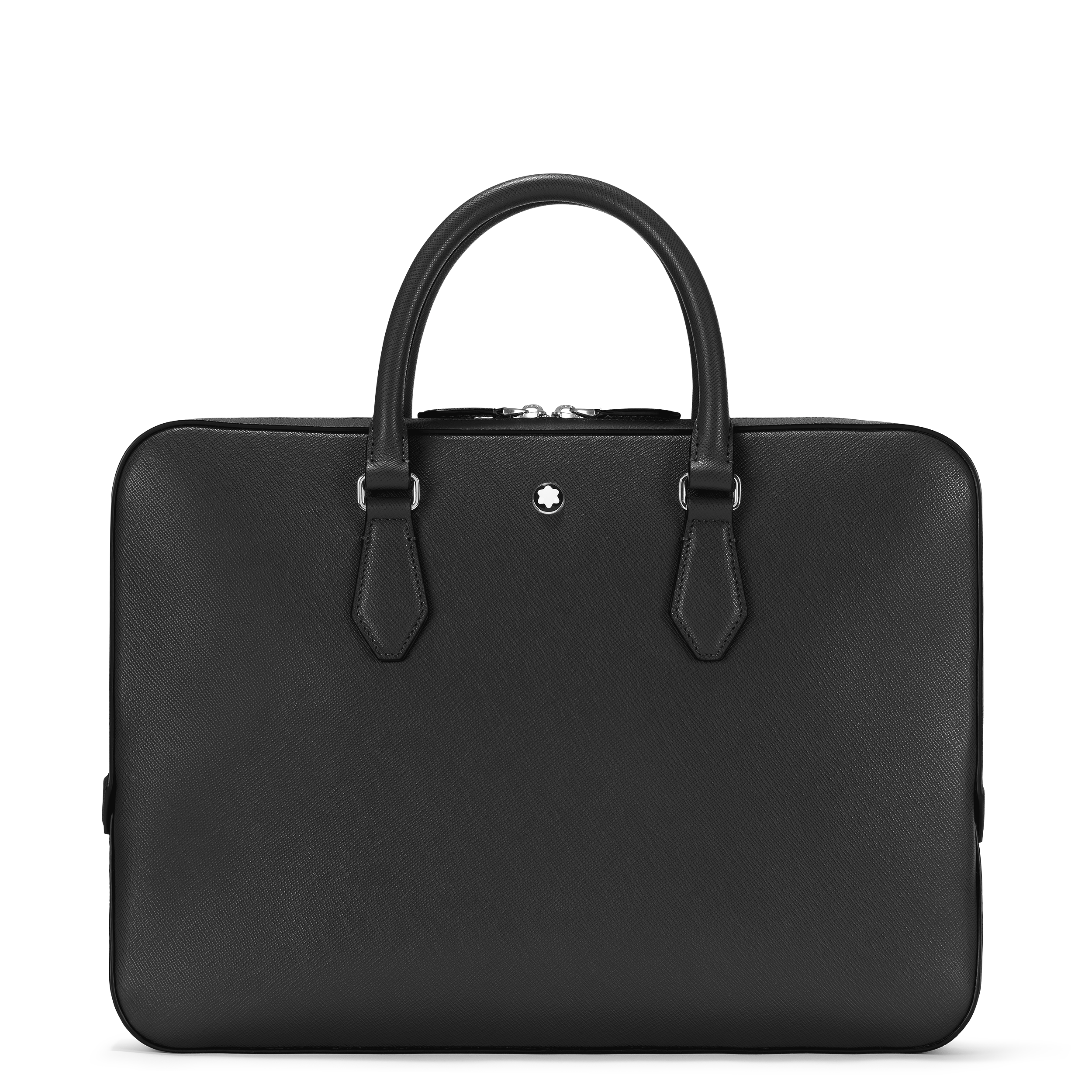 Montblanc - Thin Briefcase In Sartorial Leather - Leather - Mb130272 - Document Cases   Black