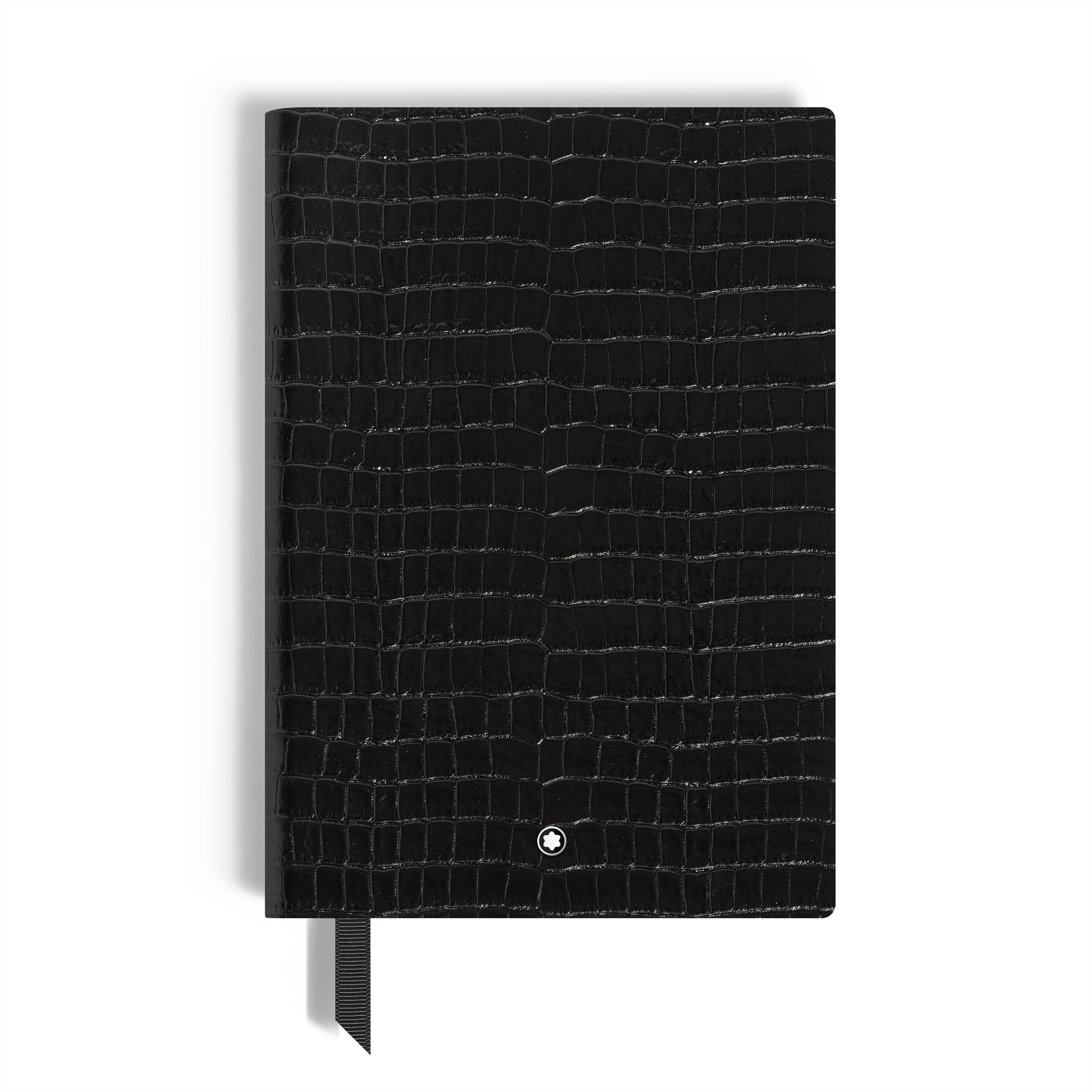 Montblanc - Medium Notebook In Croco-Embossed Leather  Lined Pages - Paper - Mb135976 - Notebooks   Black