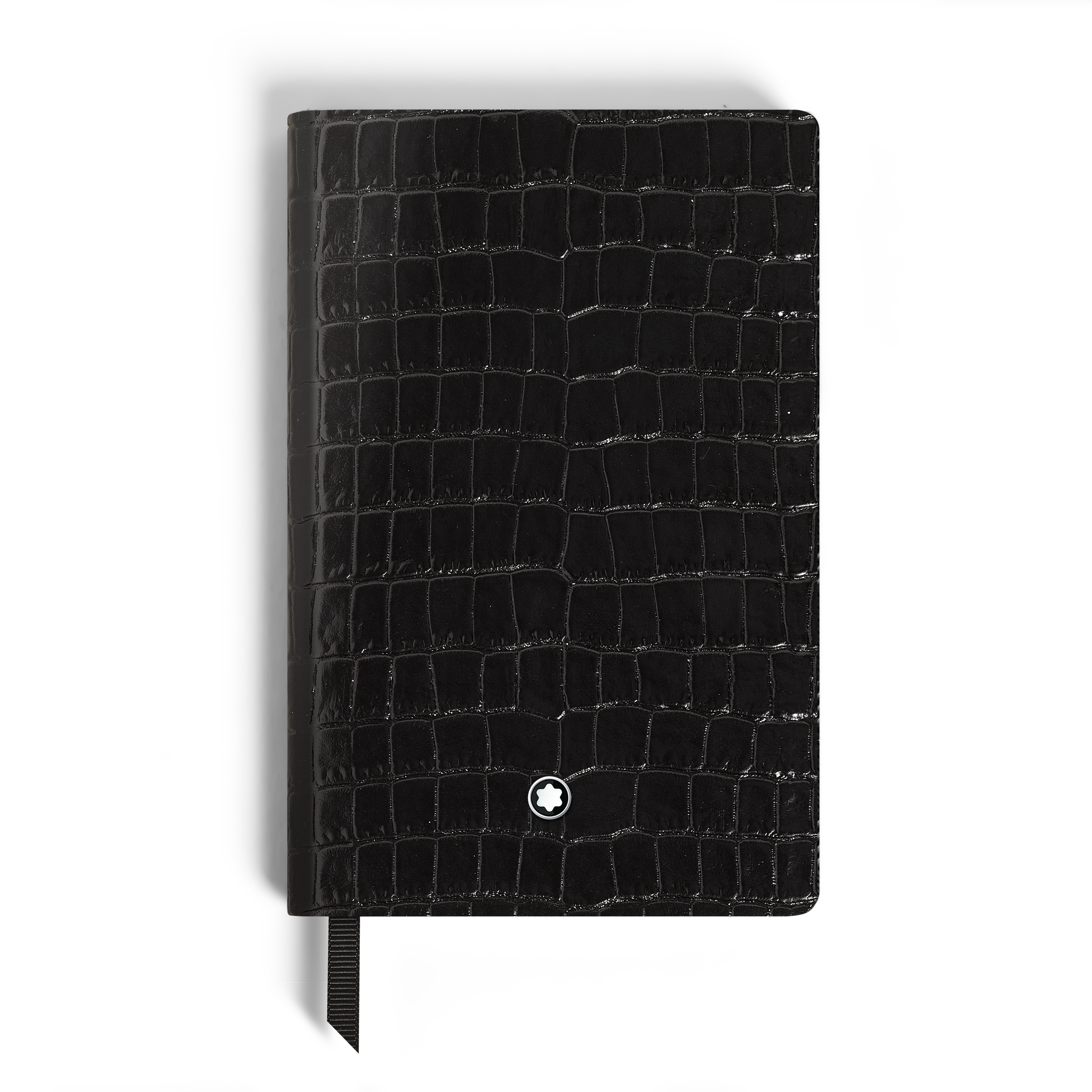 Montblanc - Small Notebook In Croco-Embossed Leather  Lined Pages - Paper - Mb135975 - Notebooks   Black